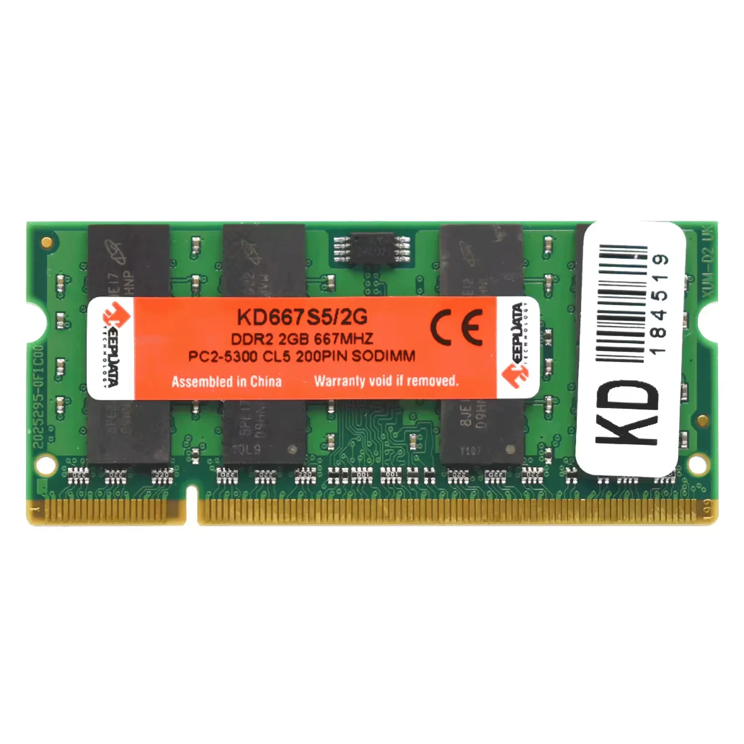 Memória RAM para Notebook Keepdata 2GB DDR2 667MHz - KD667S5/2G