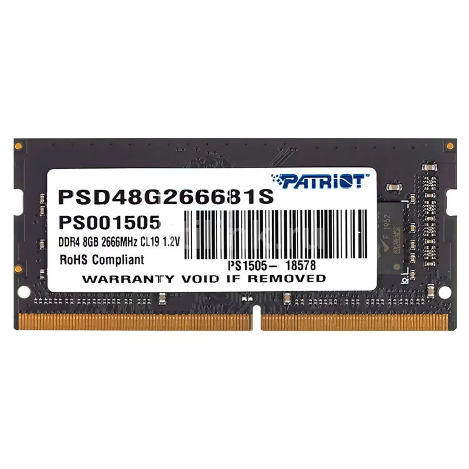 Memória RAM Patriot Signature 8GB DDR4 2666MT/s para Notebook - PSD48G266681S
