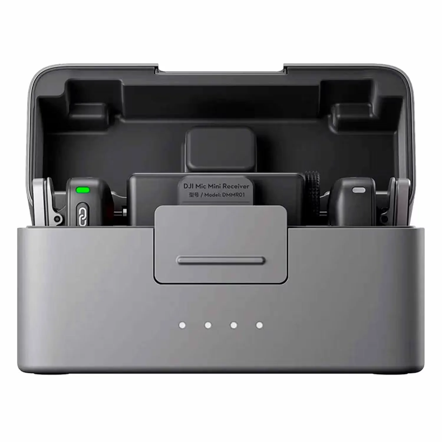Microfone Lapela DJI MIC Mini USB-C 2 TX + 1 RX + Charging Case Wireless para Smartphone - Preto