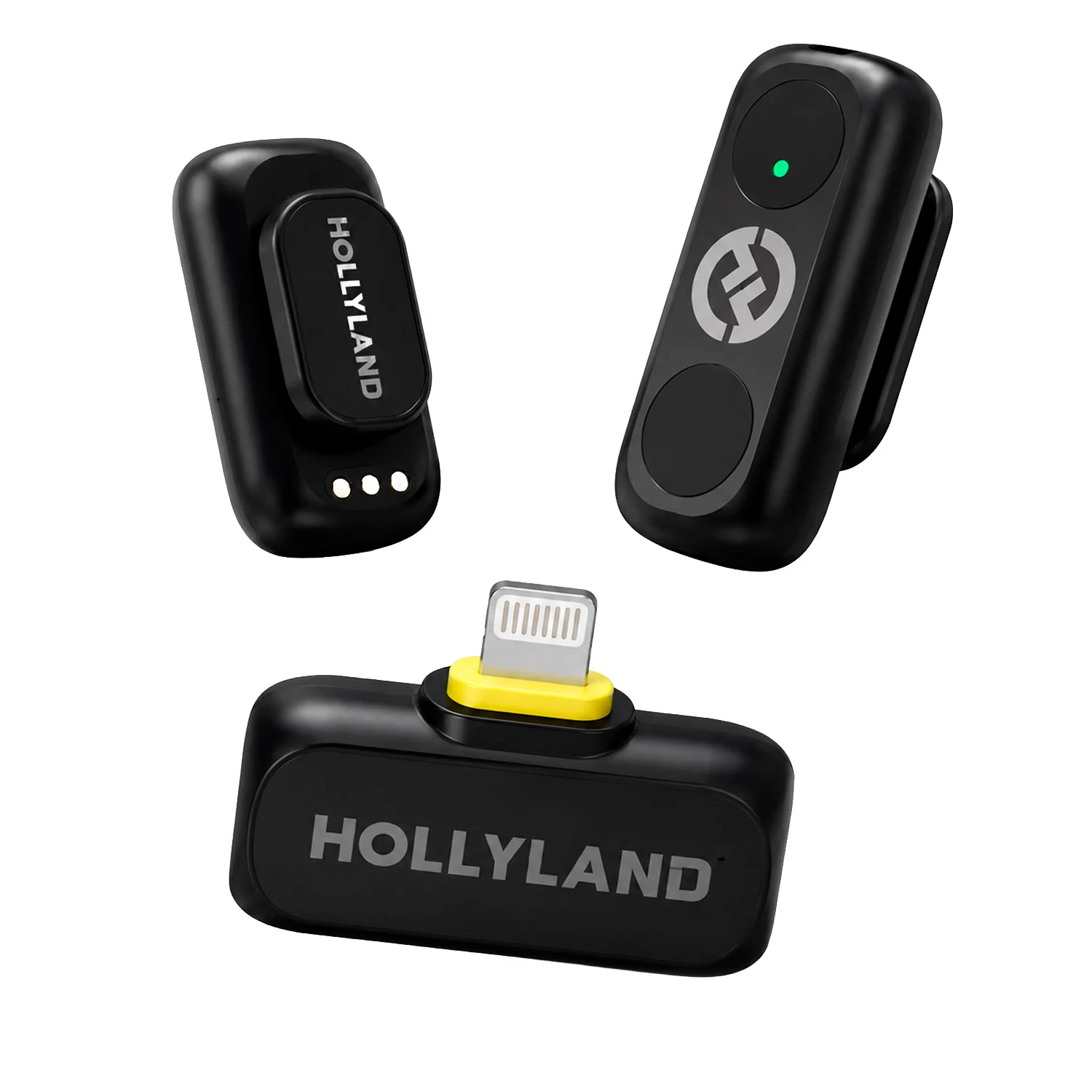 Microfone Lapela Hollyland Lark A1 Mini Duo Lightning para Smartphone Sem Fio - Cinza Espacial