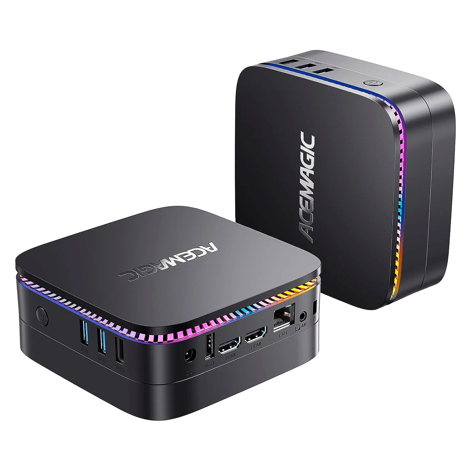 Mini PC ACEMAGIC AK1 Plus Intel Lake N5095 128GB SSD 8GB RAM - Preto