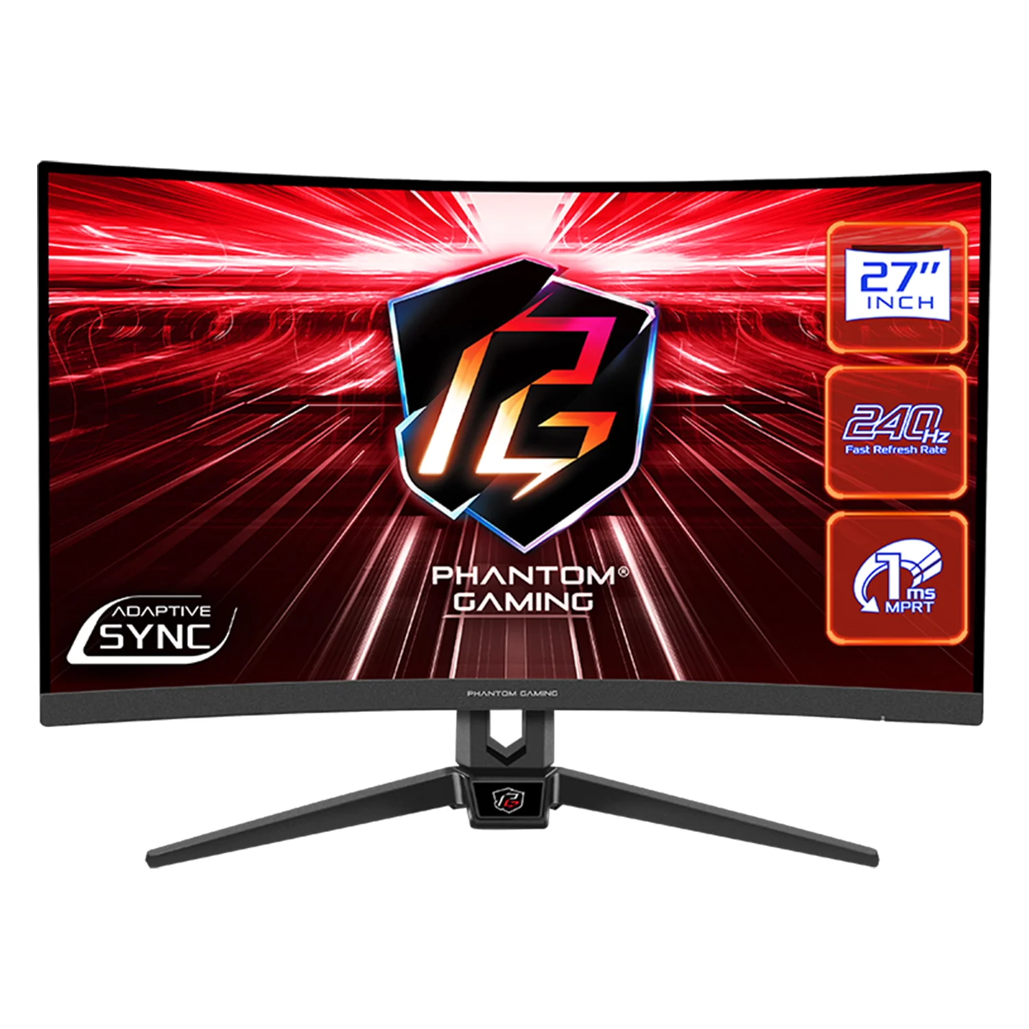 Monitor Gamer AsRock PG27F15RS1A 27" Full HD Curvo 240Hz HDMI DP - Preto