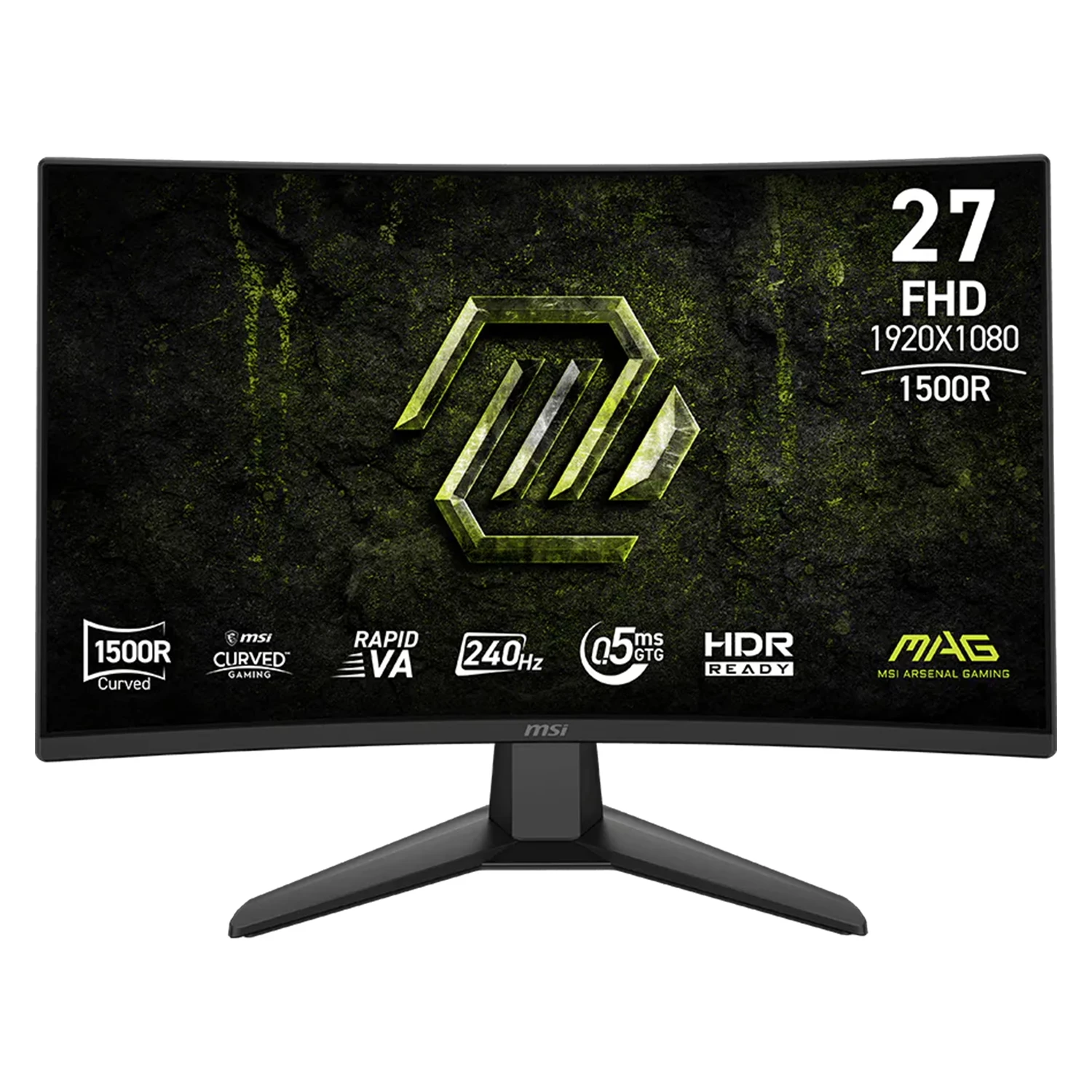 Monitor Gamer MSI MAG 274CF X24 27" Full HD 240Hz Curvo VA - Preto