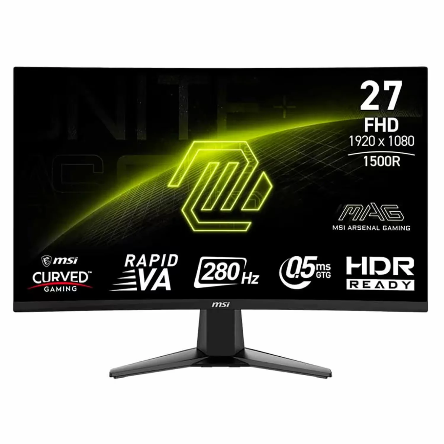 Monitor Gamer MSI MAG 276CXF 27" Full HD Curvo 280Hz HDMI DP - Preto