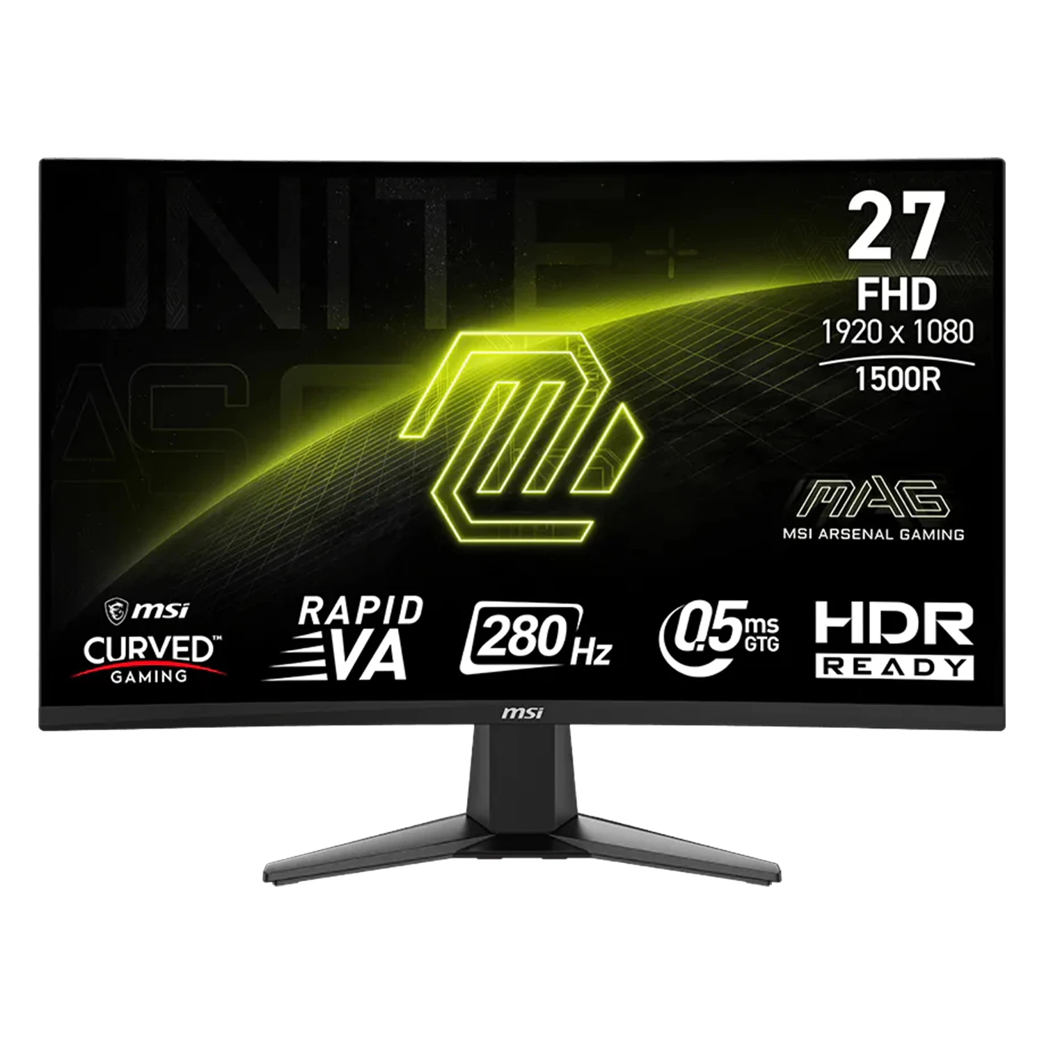 Monitor Gamer MSI MAG 276CXF 27" Full HD Curvo  280Hz VA + Mouse - Preto