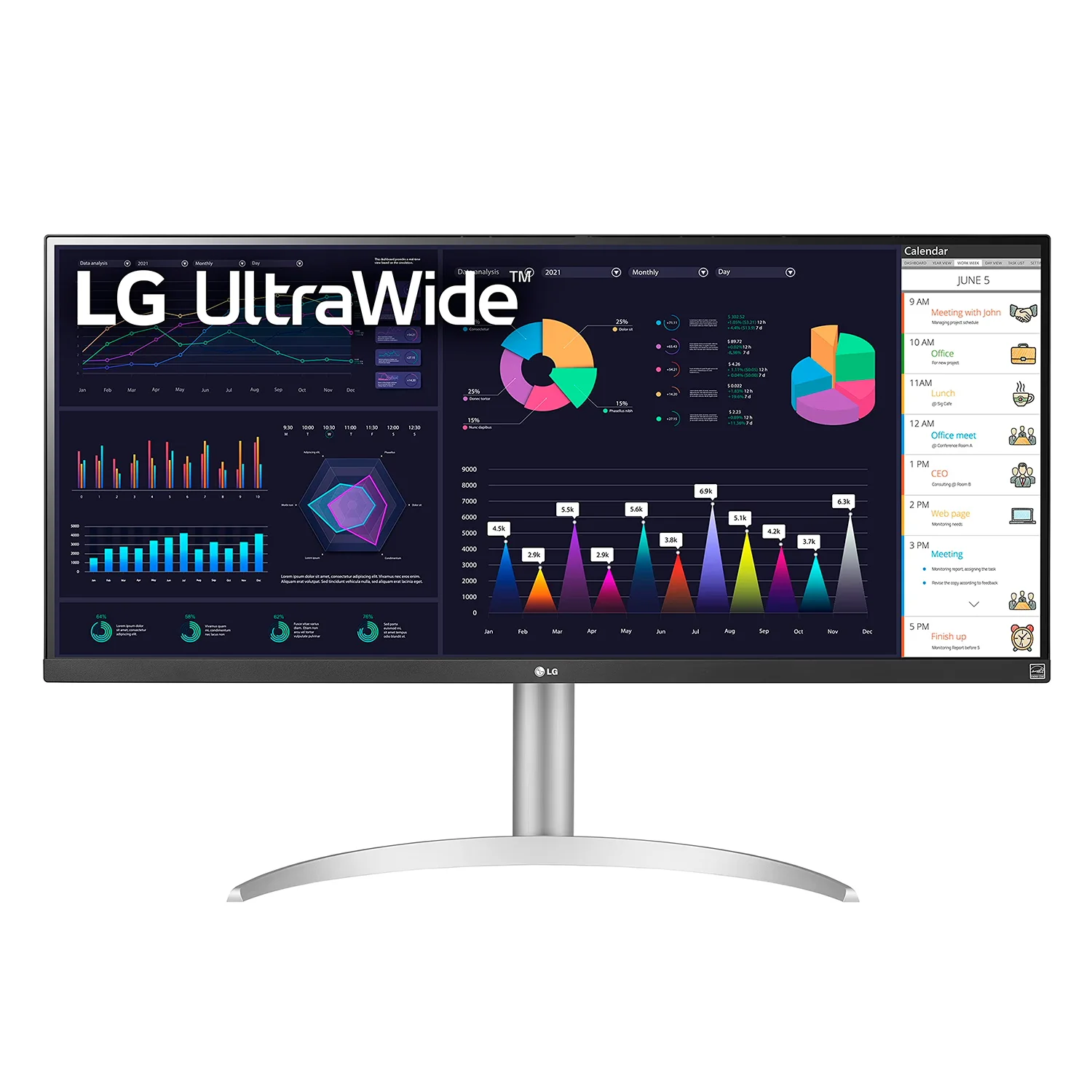 Monitor LG 334WQ650-W 34" Full HD UltraWide 100Hz LED - Branco