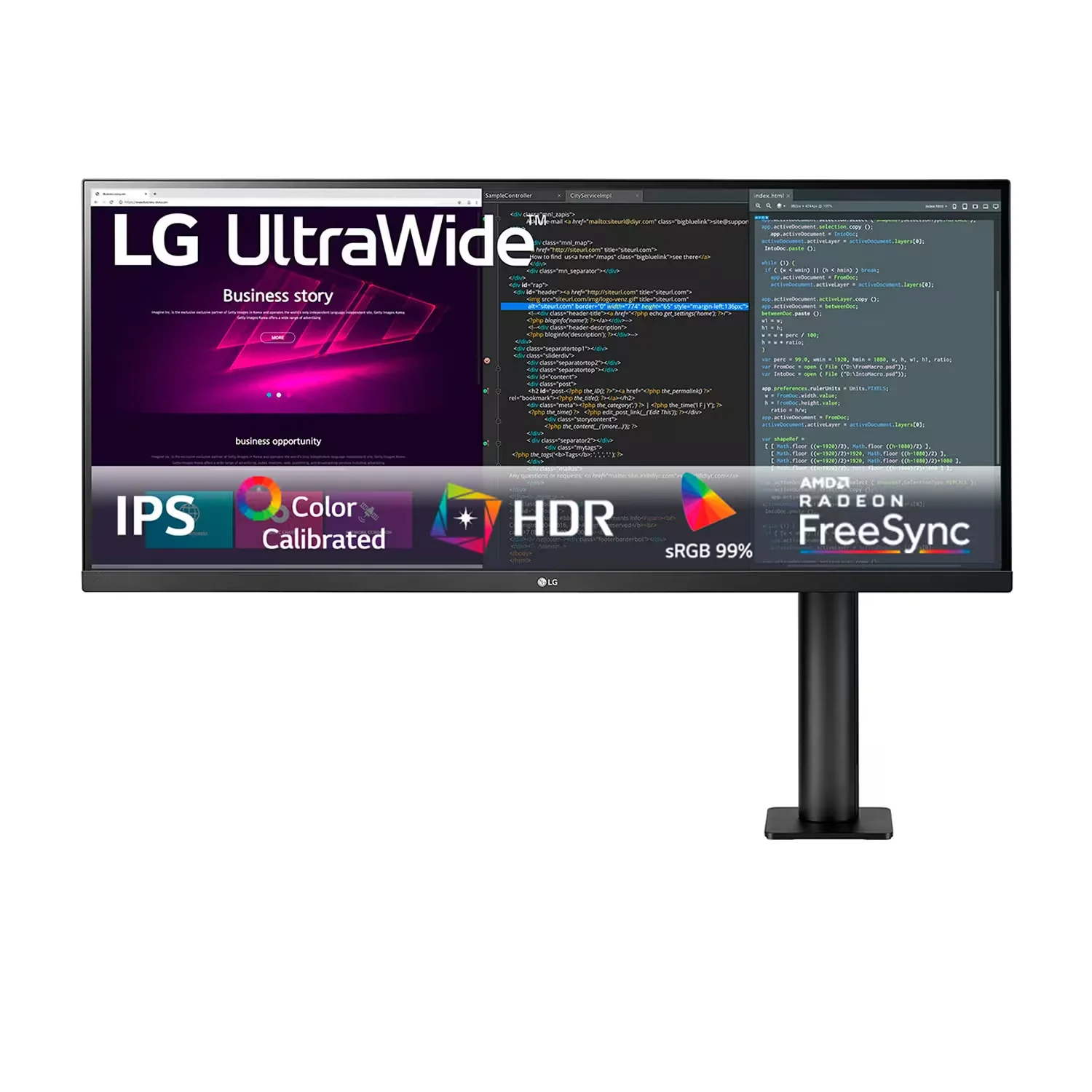 Monitor LG 34WN780B 34" WQHD UltraWide 75Hz LED - Preto