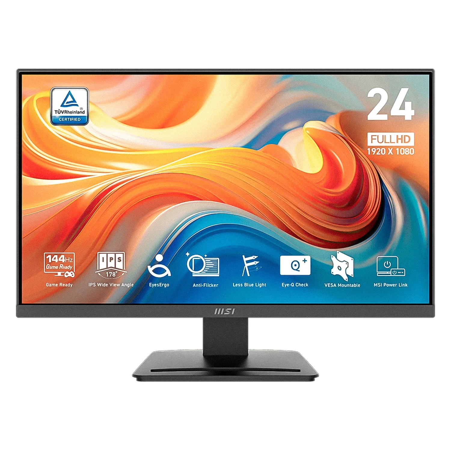 Monitor MSI Pro MP243L E14 23.8" Full HD 144Hz HDMI - Preto