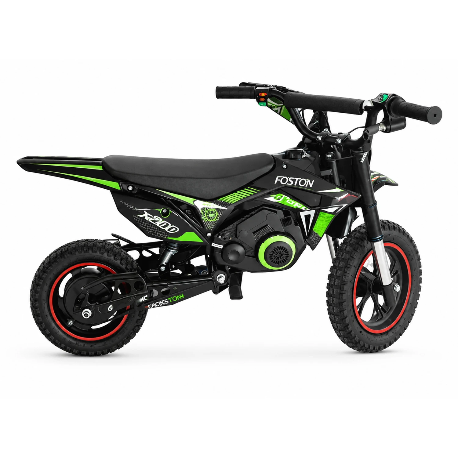 Moto Elétrica Infantil Foston X200 Cross Bluetooth 20Km/h - Preto e Verde
