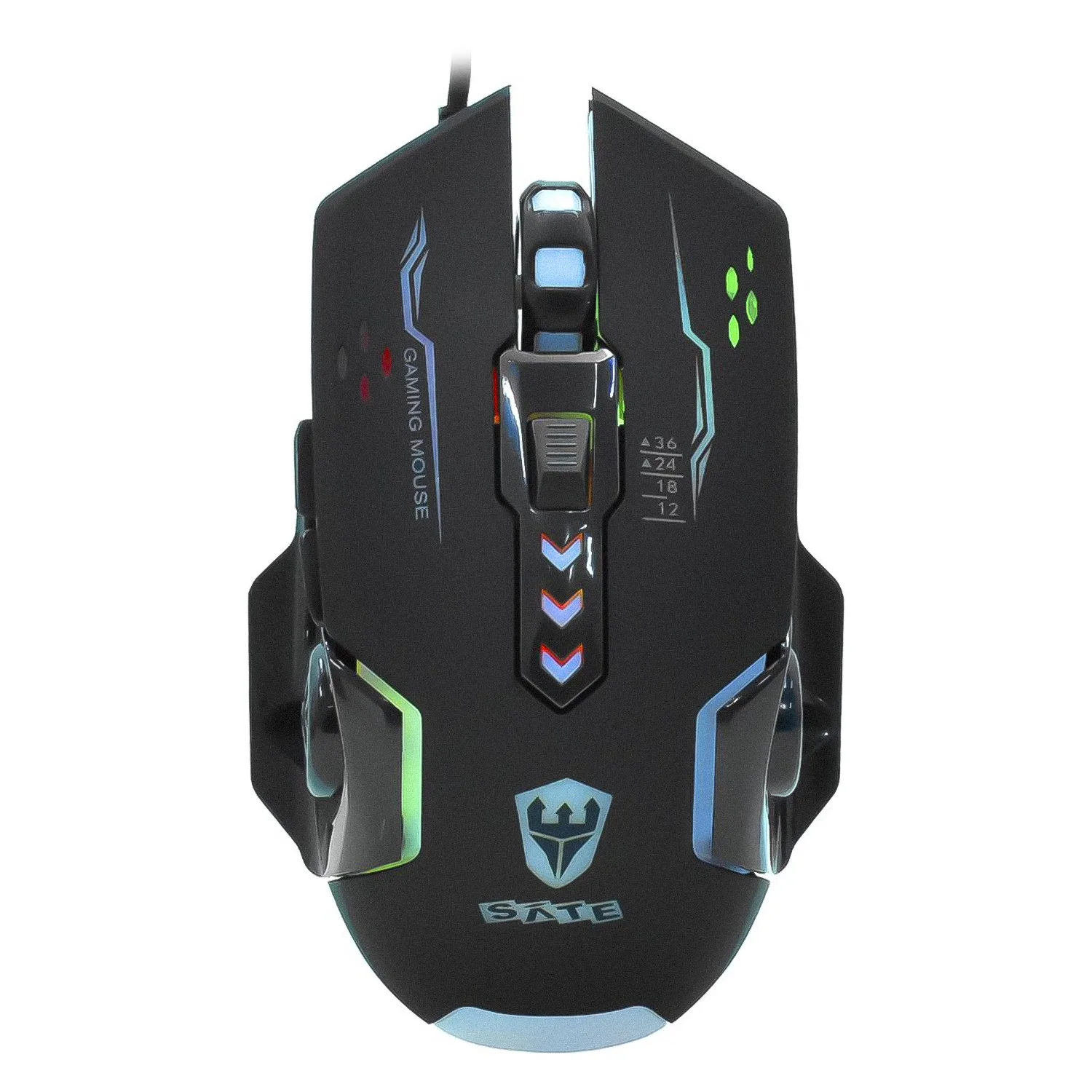 Mouse Gamer Satellite A-562 3600 DPI USB RGB - Preto