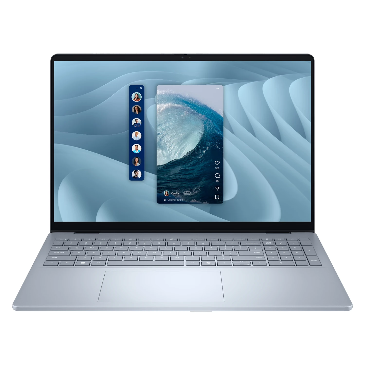 Notebook Dell 16 Plus Intel Core Ultra 7-256V 16GB RAM 1TB SSD Tela 16" Full HD+ Touch Windows 11 Inglês Azul - LDB06250-7144