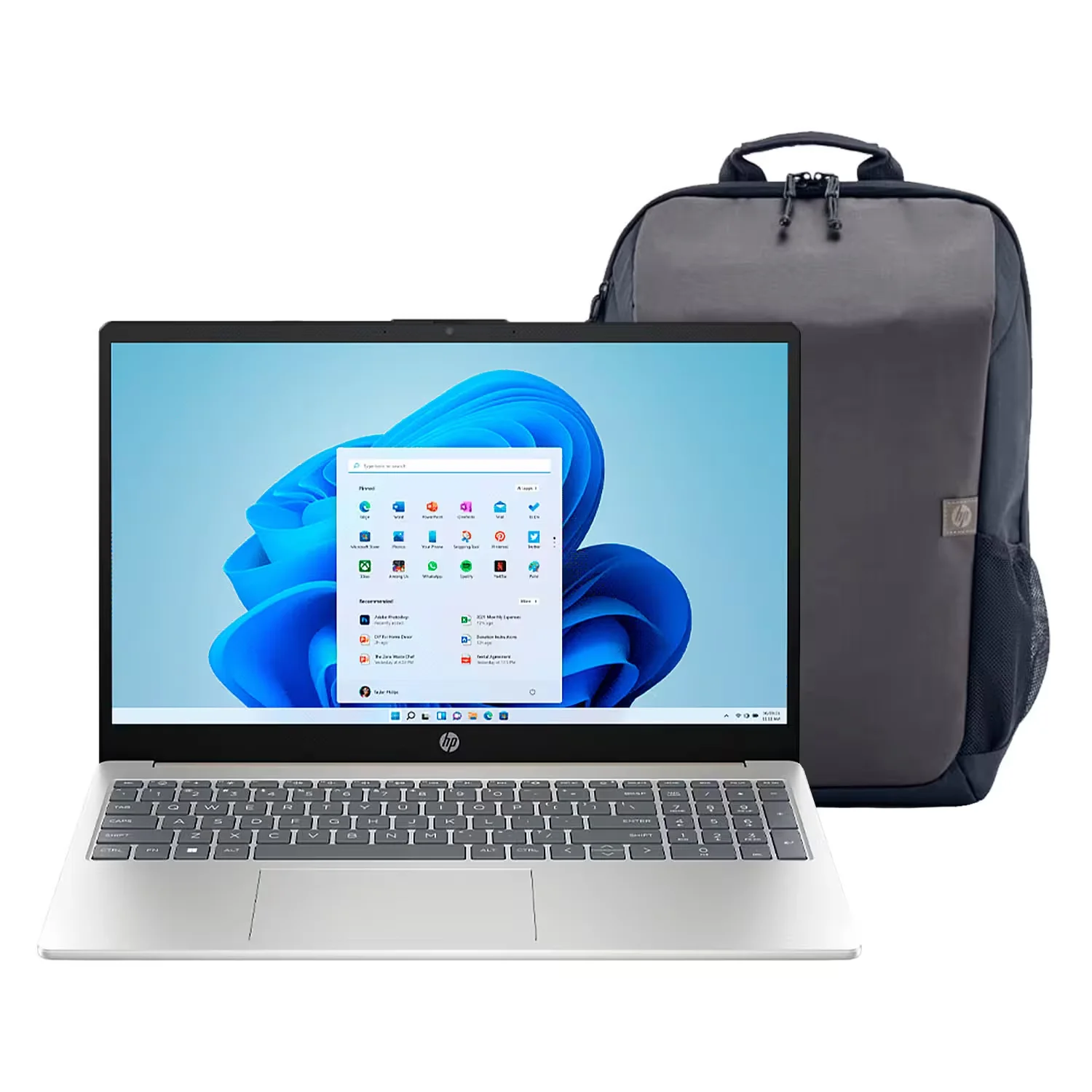 Notebook HP 15-FD0002LA 15.6" Intel Core i3-12305N 256GB SSD 8GB RAM + Mochila HP - Dourado