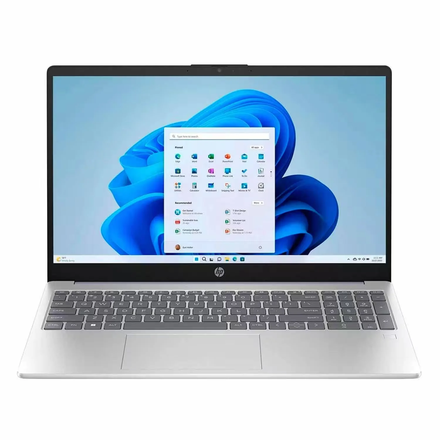 Notebook HP 15-FD0131WM 15.6" Intel Core i3-N305 256GB 8GB RAM - Prata