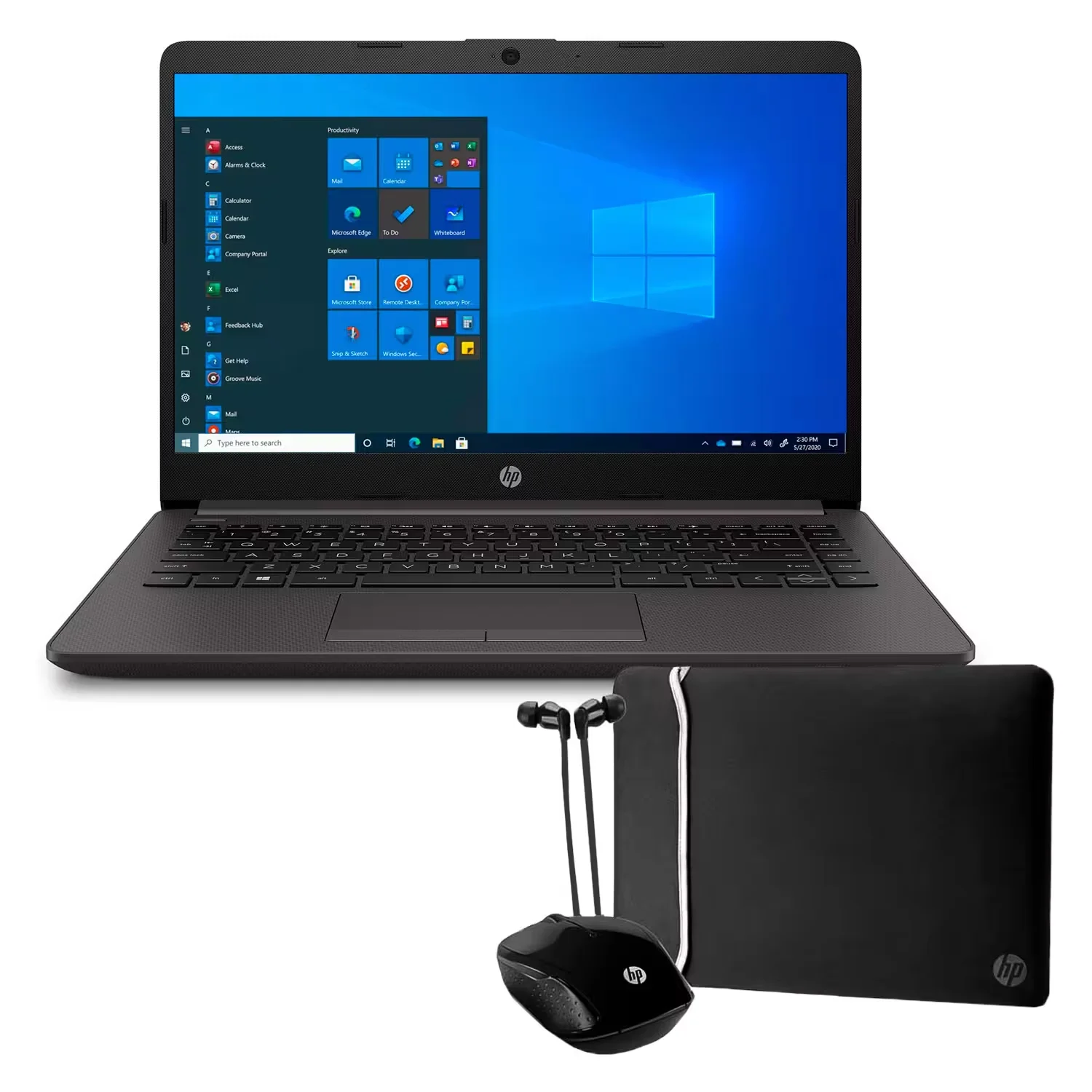 Notebook HP 15-GW0501LA 15.6" AMD 3020E 128GB SSD 4GB RAM + Capa + Mouse + Fone de Ouvido - Preto