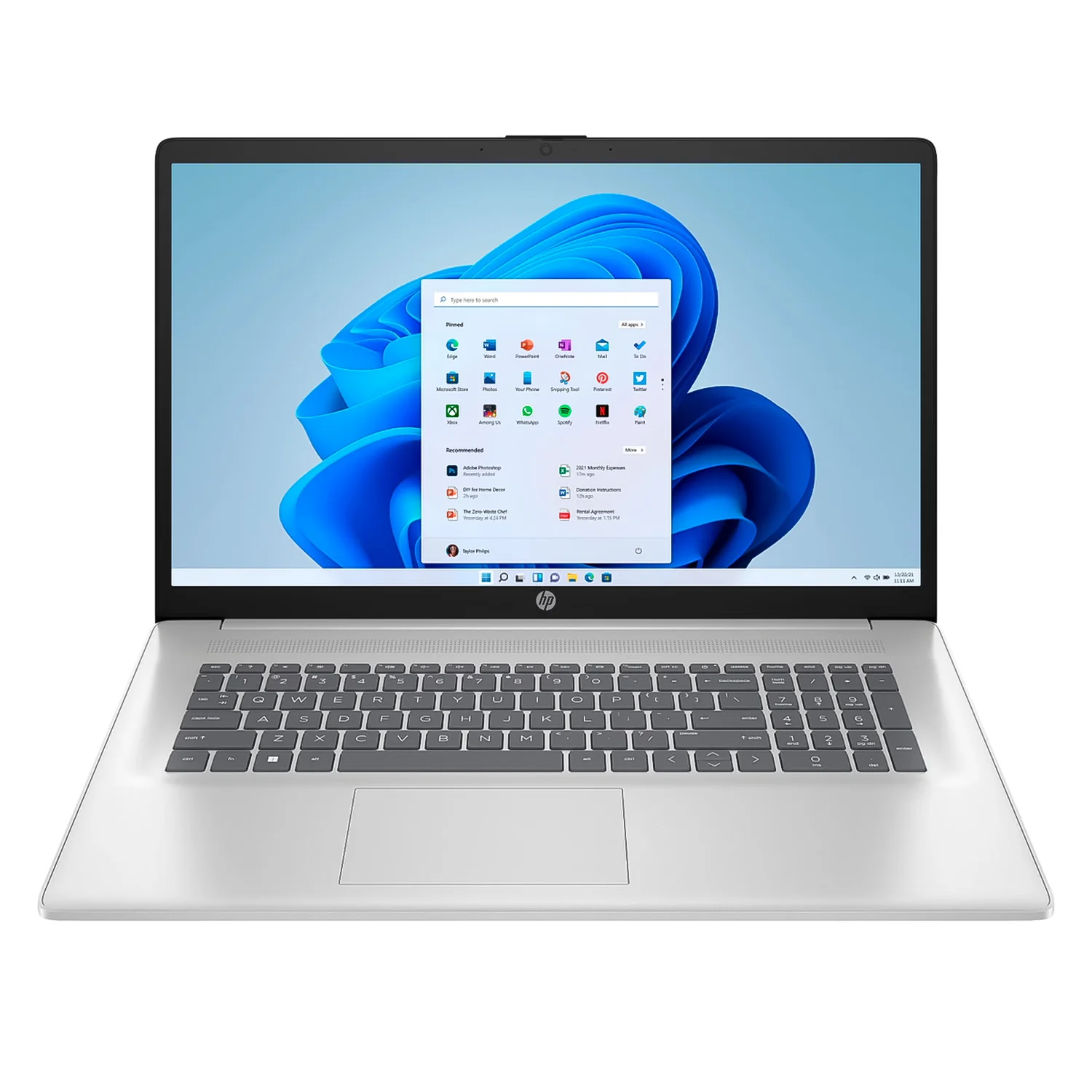 Notebook HP 17-CN3003DX 17.3" Intel Core i3-N305 256GB SSD 8GB RAM - Prata