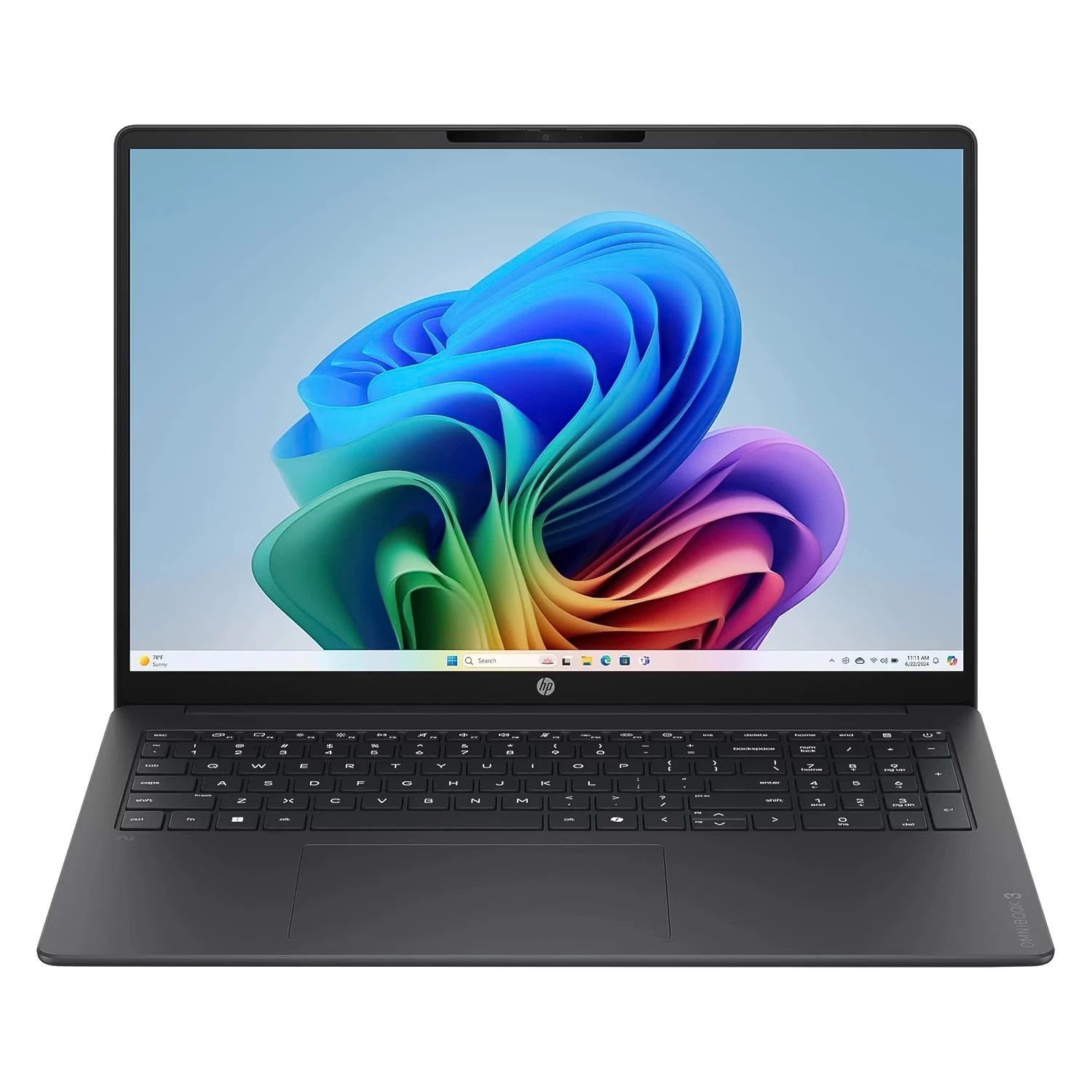 Notebook HP Omnibook 3 AI Snapdragon X 16GB RAM 512GB SSD Tela 16" 2K Windows 11 Inglês Preto - 16-BZ0010WM