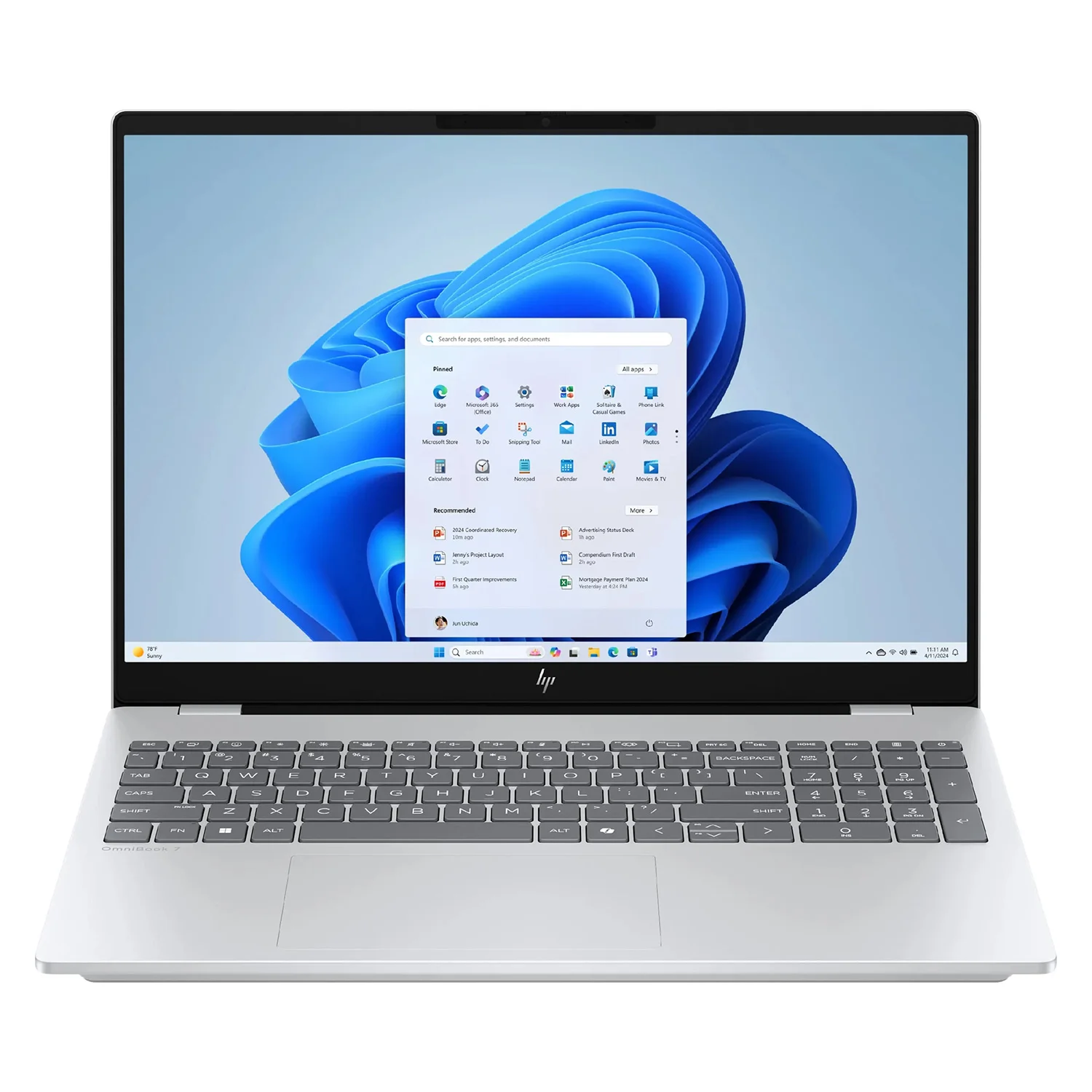 Notebook HP Omnibook 7 Flip 16-AU0070WM 16" Intel Core Ultra 7-256V 512GB SSD 16GB RAM - Prata