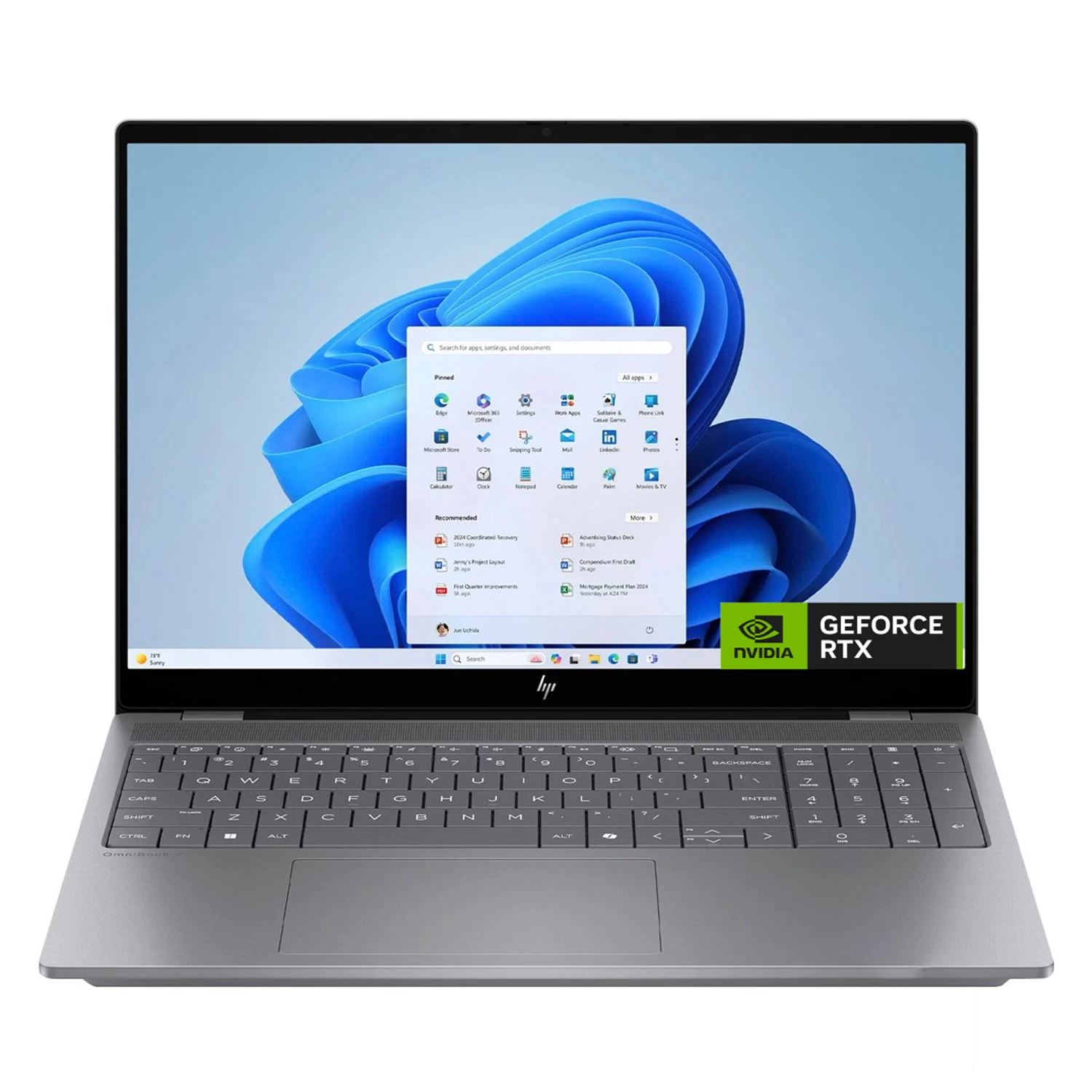 Notebook HP OmniBook X Intel Core Ultra 9-386H RTX 5050 32GB RAM 1TB SSD Tela 16" 2K OLED Touch Windows 11 Inglês Cinza - 16-BG0033DX