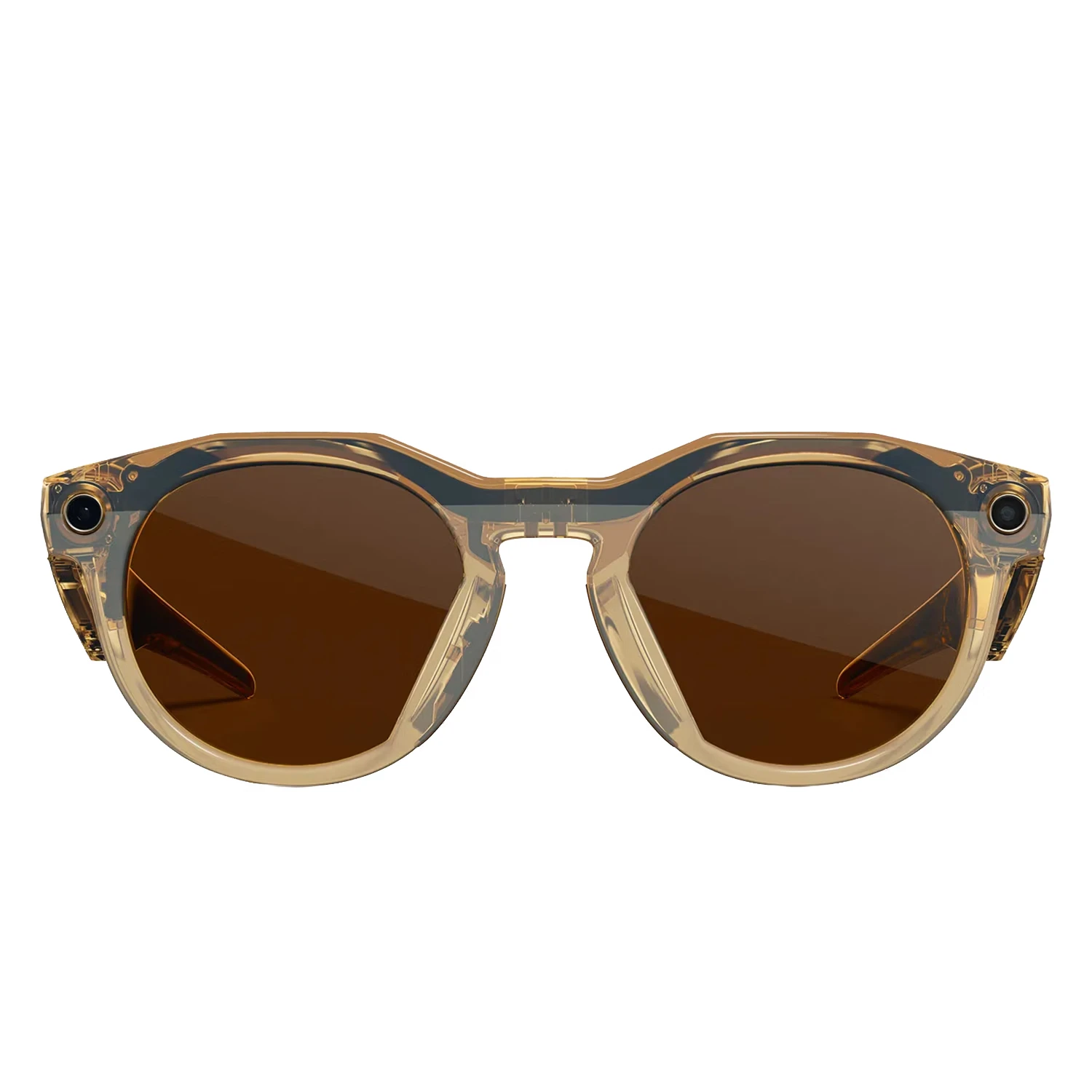 Óculos de Sol Oakley Meta HSTN WiFi Meta AI 32GB - Light Curry Transition Marrom