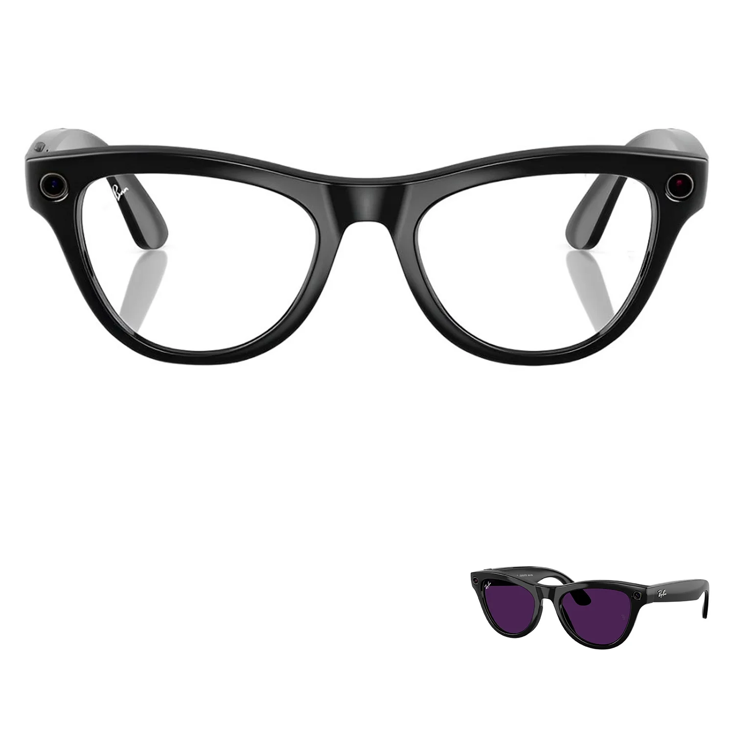 Óculos de Sol Ray-Ban Meta Skyler RW4010 WiFi Meta IA 32GB - Preto Transitions