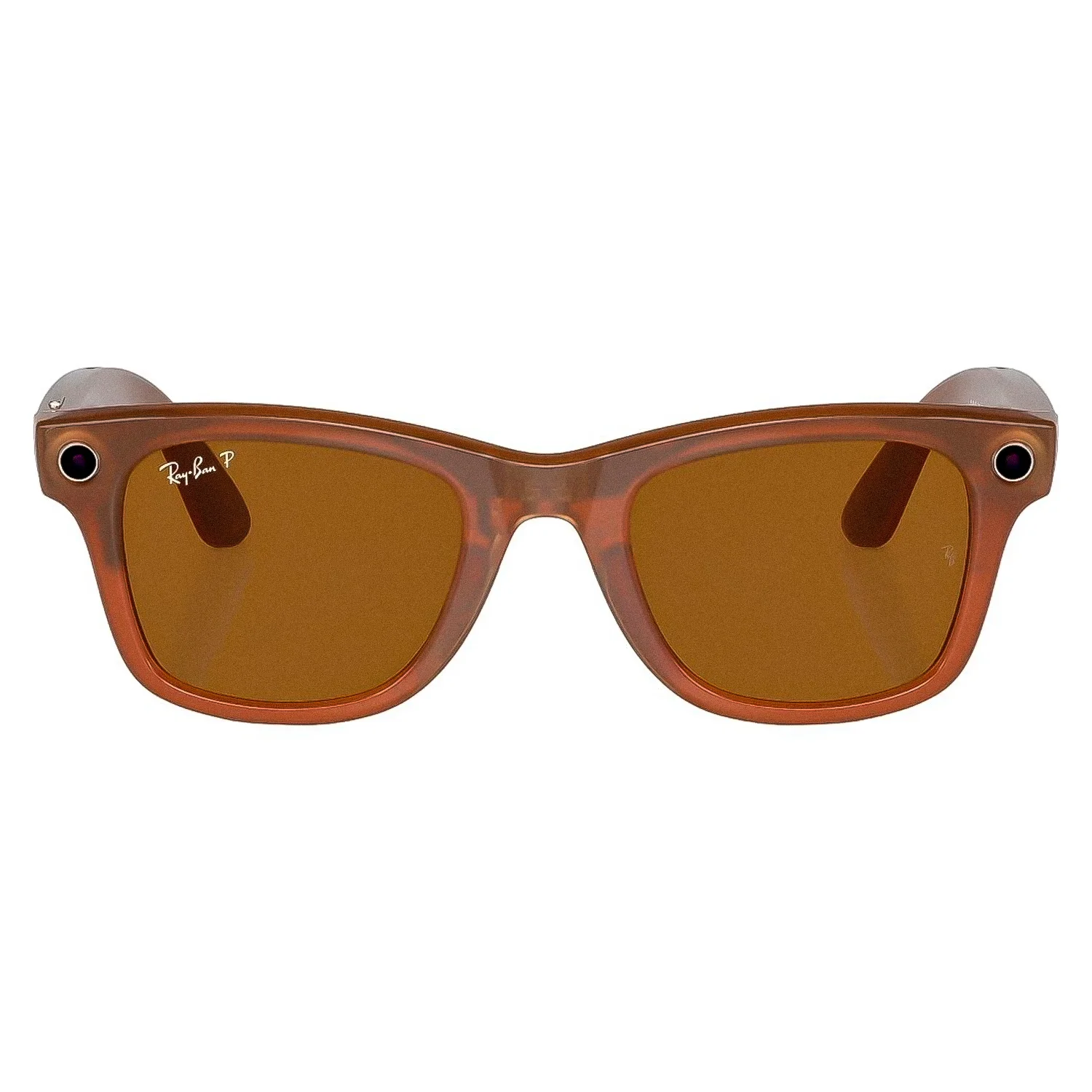 Óculos de Sol Ray-Ban Meta Wayfarer R4008 WiFi Meta IA 32GB - Caramelo e Marrom