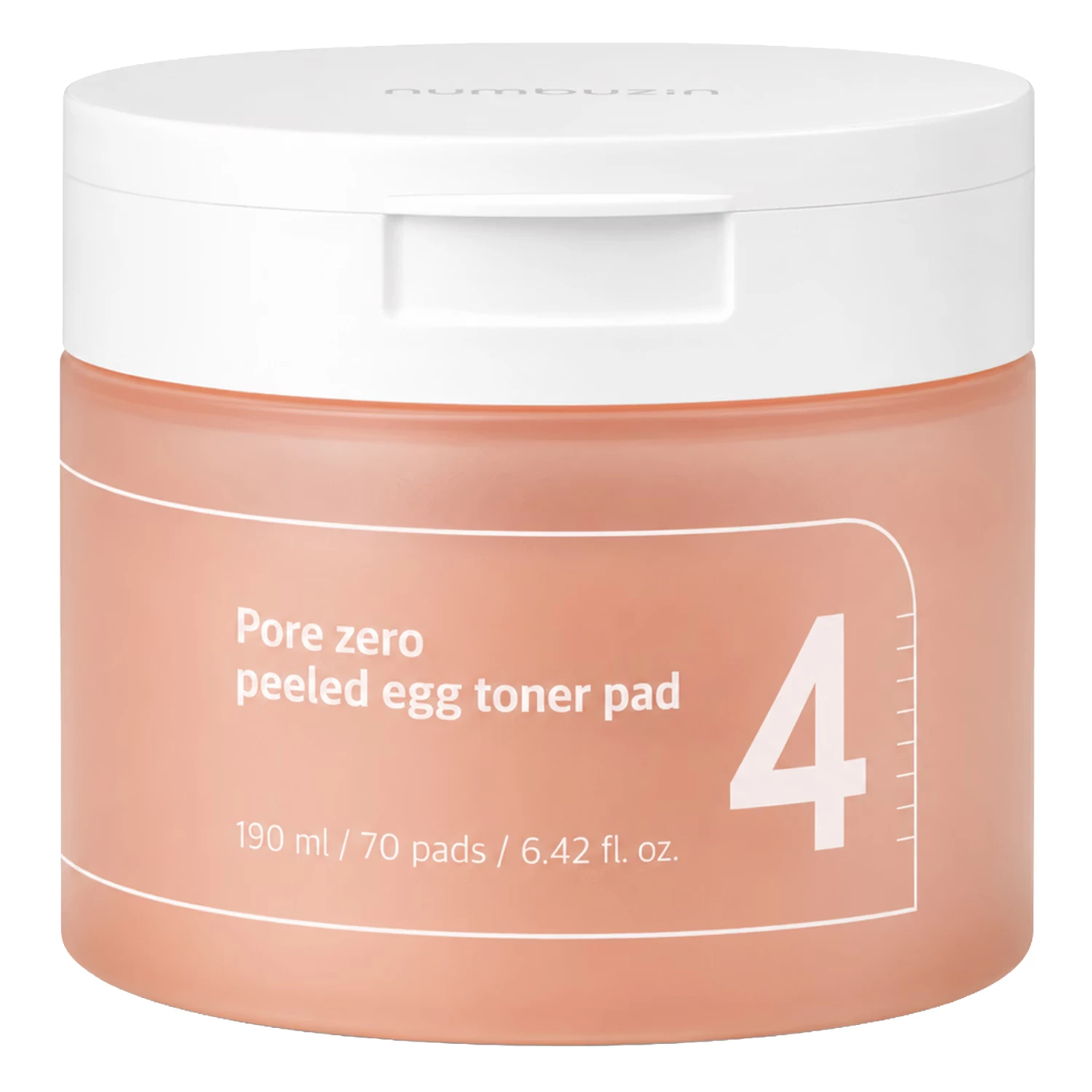 Pads Faciais Numbuzin No.4 Pore Zero Peeled Egg Toner - 70 Unidades