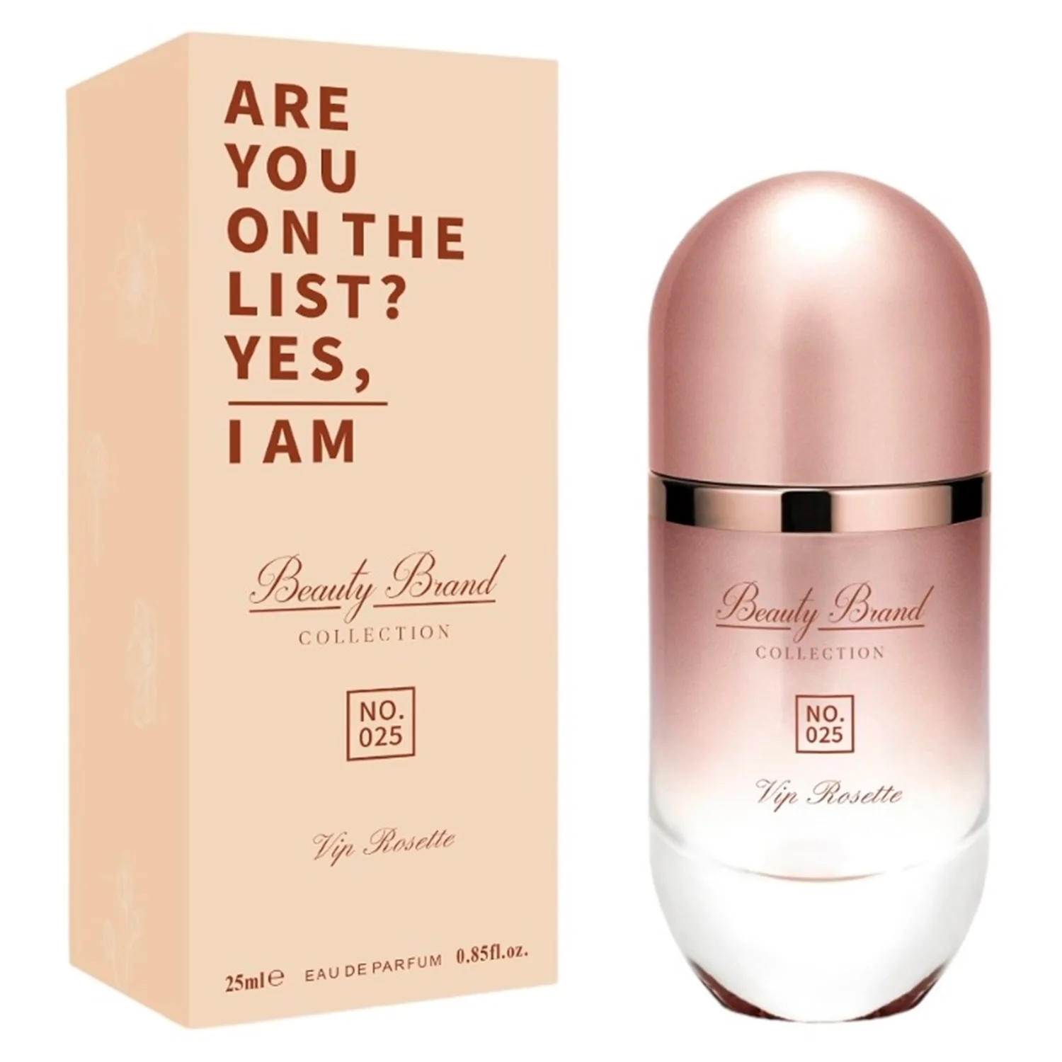 Perfume Beauty Brand Collection 025 212 Vip Rosé Eau de Parfum Feminino 25ml