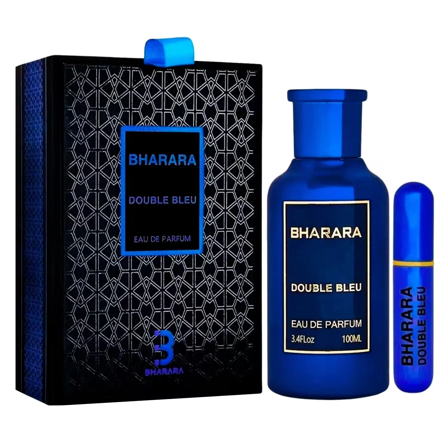 Perfume Bharara Double Bleu Eau de Parfum Masculino 100ml
