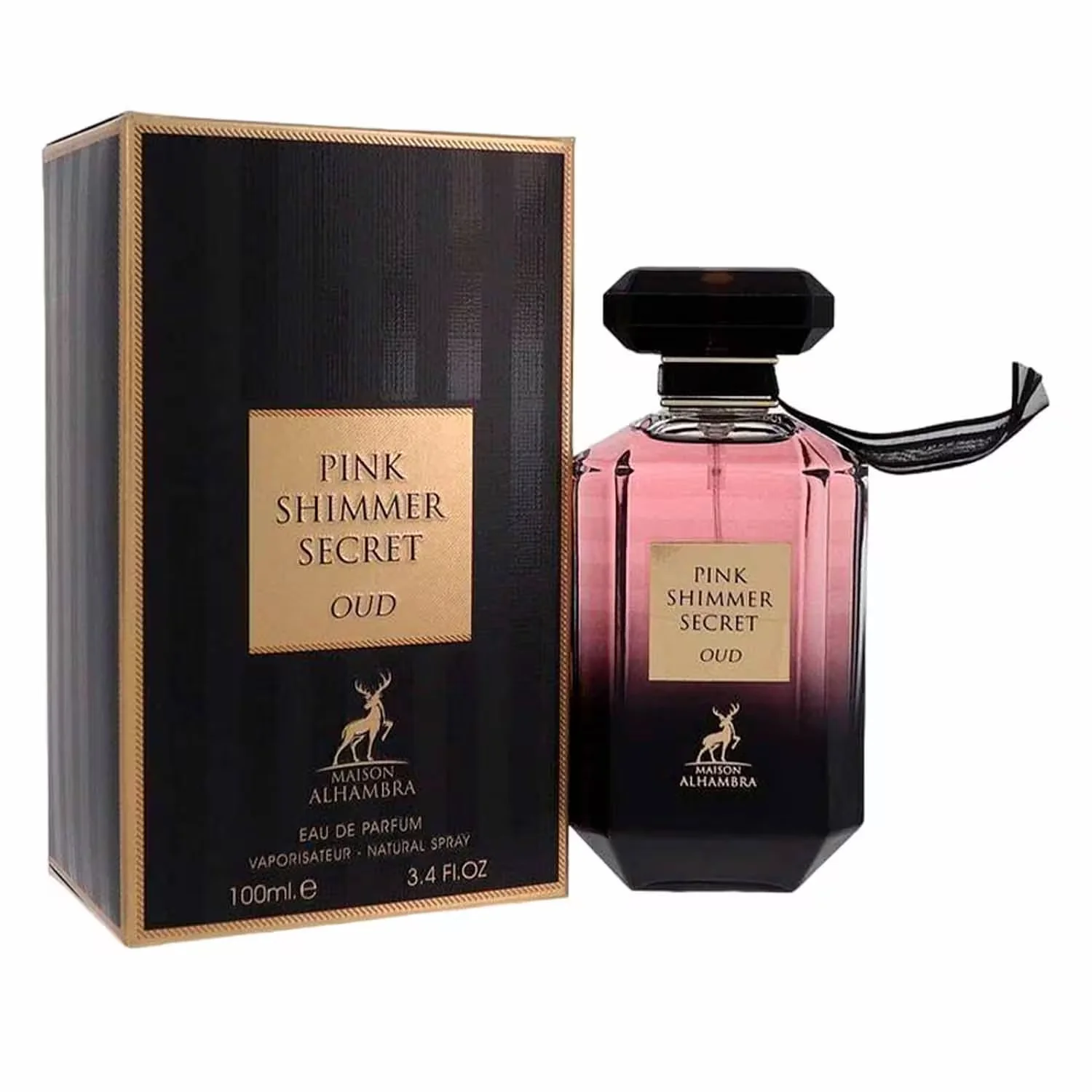 Perfume Maison Alhambra Pink Shimmer Secret Oud Eau De Parfum Feminino 100ml