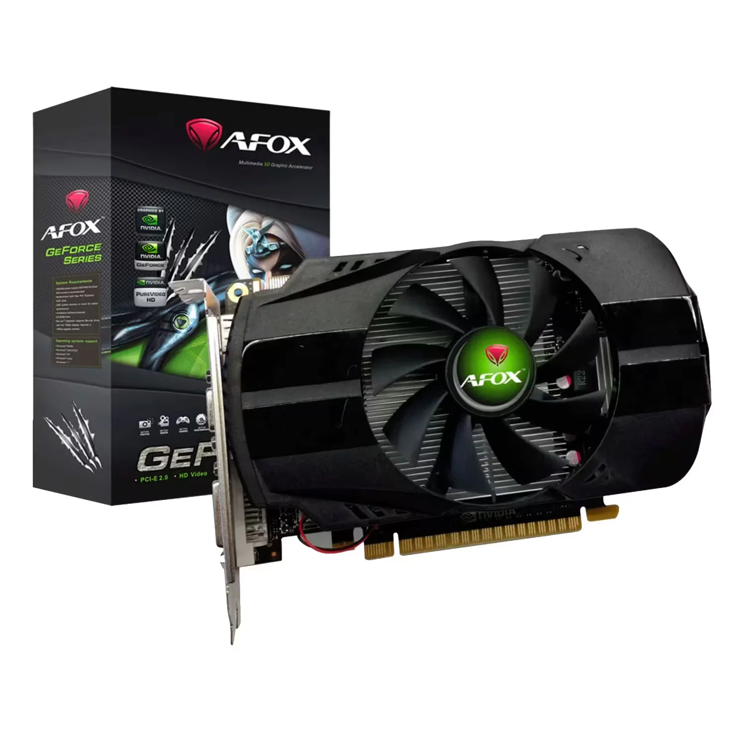 Placa de Vídeo Afox NVIDIA GeForce GT-730 2GB DDR5 - AF730-2048D5H5