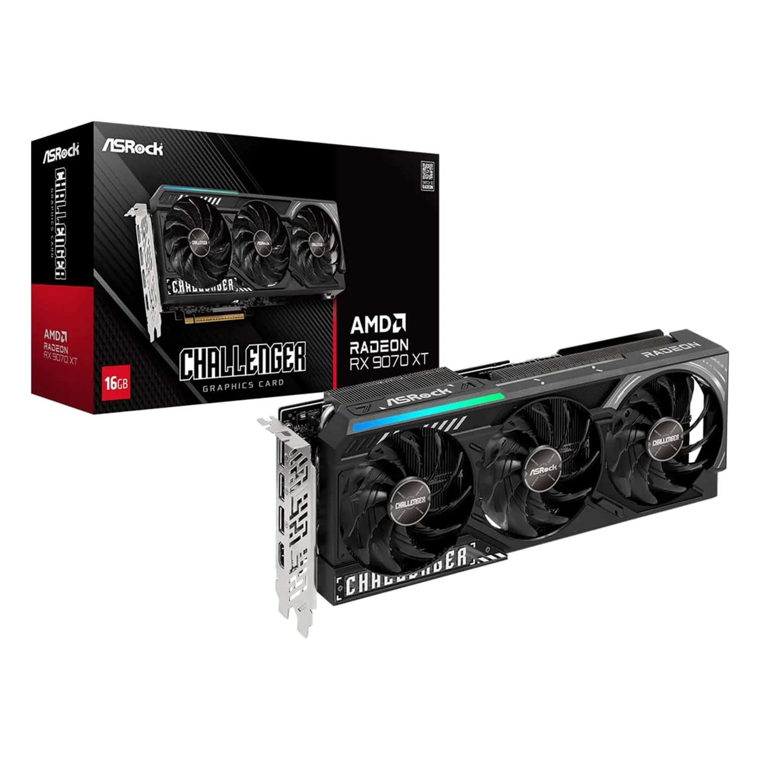 Placa de Vídeo ASRock Challenger OC AMD Radeon RX-9070XT 16GB GDDR6 - CL16G