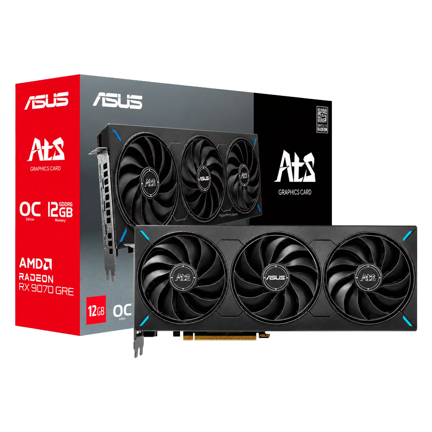 Placa de Vídeo Asus GRE OC Edition AMD Radeon RX-9070 12GB GDDR6 - TS-RX9070GRE-O12G