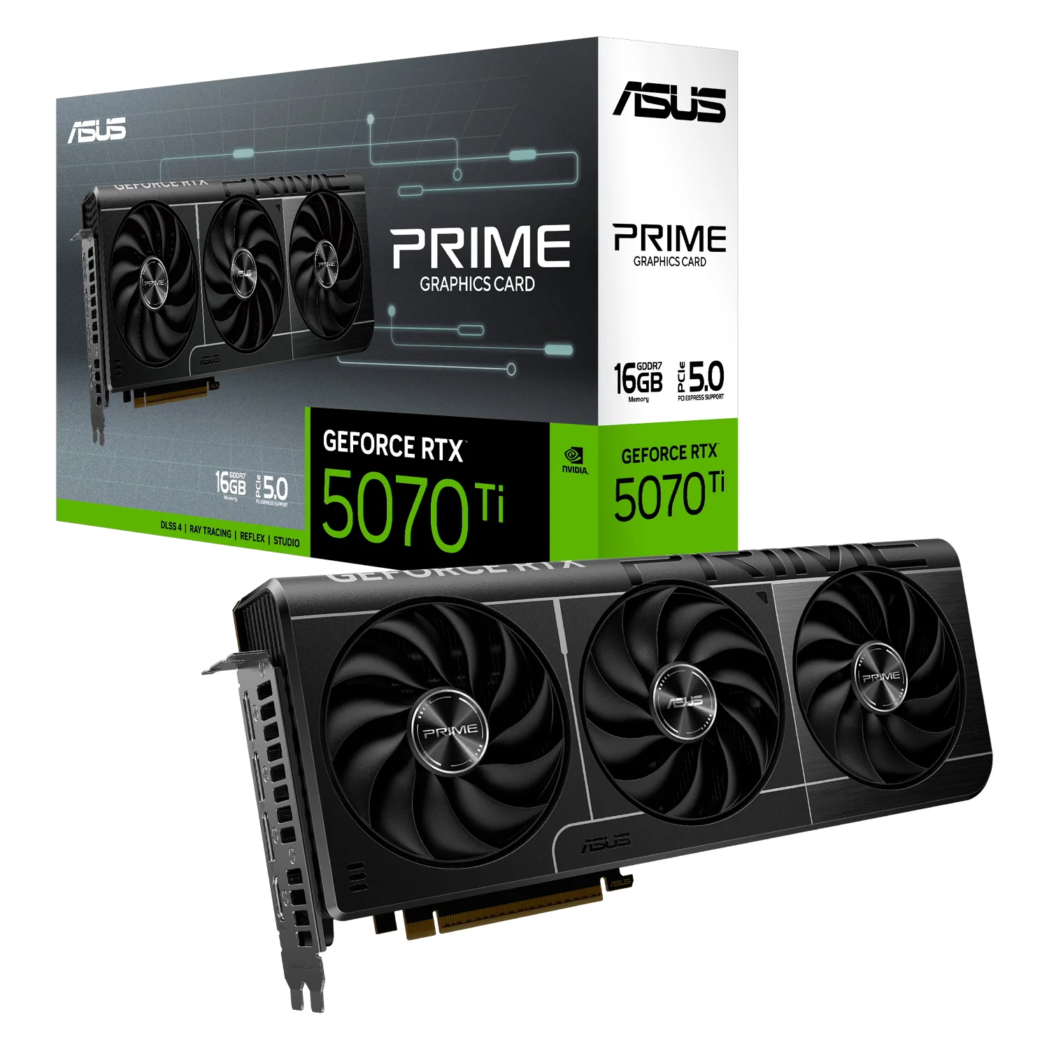 Placa de Vídeo Asus Prime OC Edition NVIDIA GeForce RTX 5070 Ti 16GB GDDR7 - O16G-PRIME