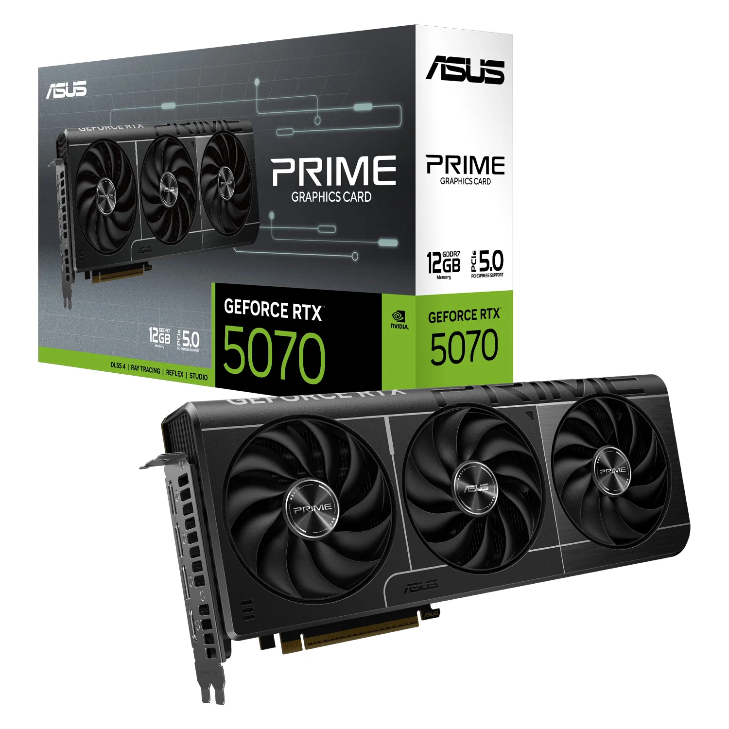 Placa de Vídeo Asus Prime OC NVIDIA GeForce RTX 5070 12GB GDDR7 - PRIME-RTX5070-12G