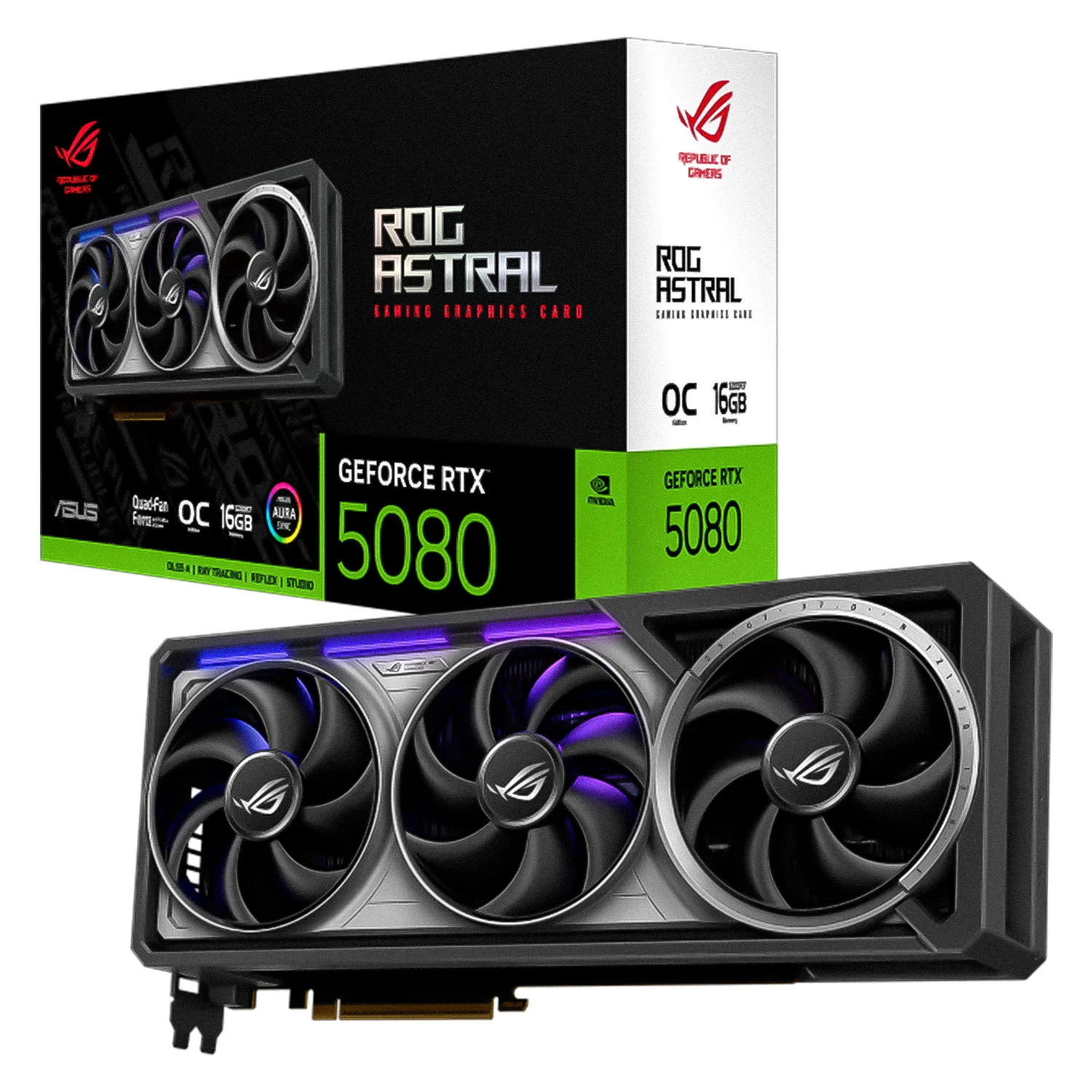 Placa de Vídeo Asus Rog Astral NVIDIA GeForce RTX-5080 16GB GDDR7 - ROG-ASTRAL-RTX5080-O16G-GAMING