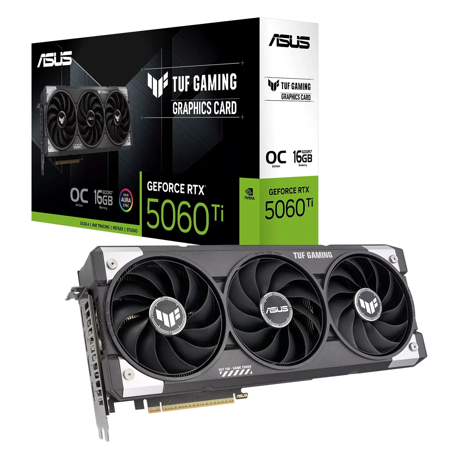 Placa de Vídeo Asus Tuf Gaming NVIDIA GeForce RTX-5060TI 16GB GDDR7 - TUF-RTX5060TI-O16G-GAMING