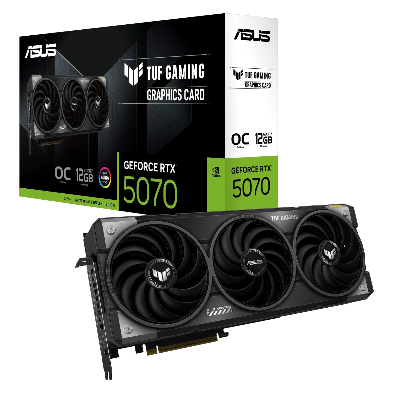 Placa de Vídeo ASUS TUF Gaming NVIDIA GeForce RTX 5070 12GB GDDR7 - GAMING-TUF O12G-GAMING-TUF