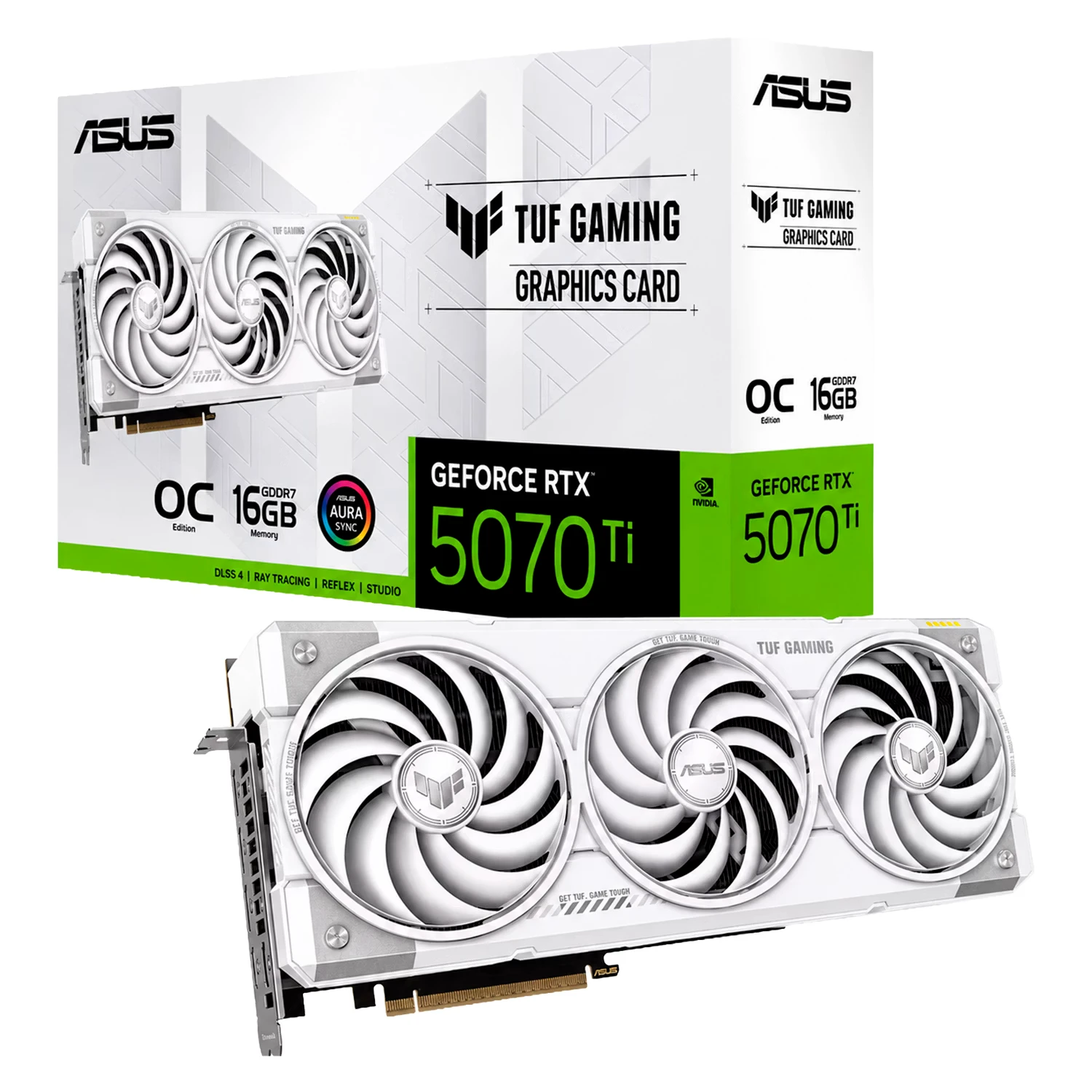 Placa de Vídeo Asus TUF Gaming NVIDIA Geforce RTX-5070Ti 16GB GDDR7 - TUF-RTX5070TI-O16G-WHITE