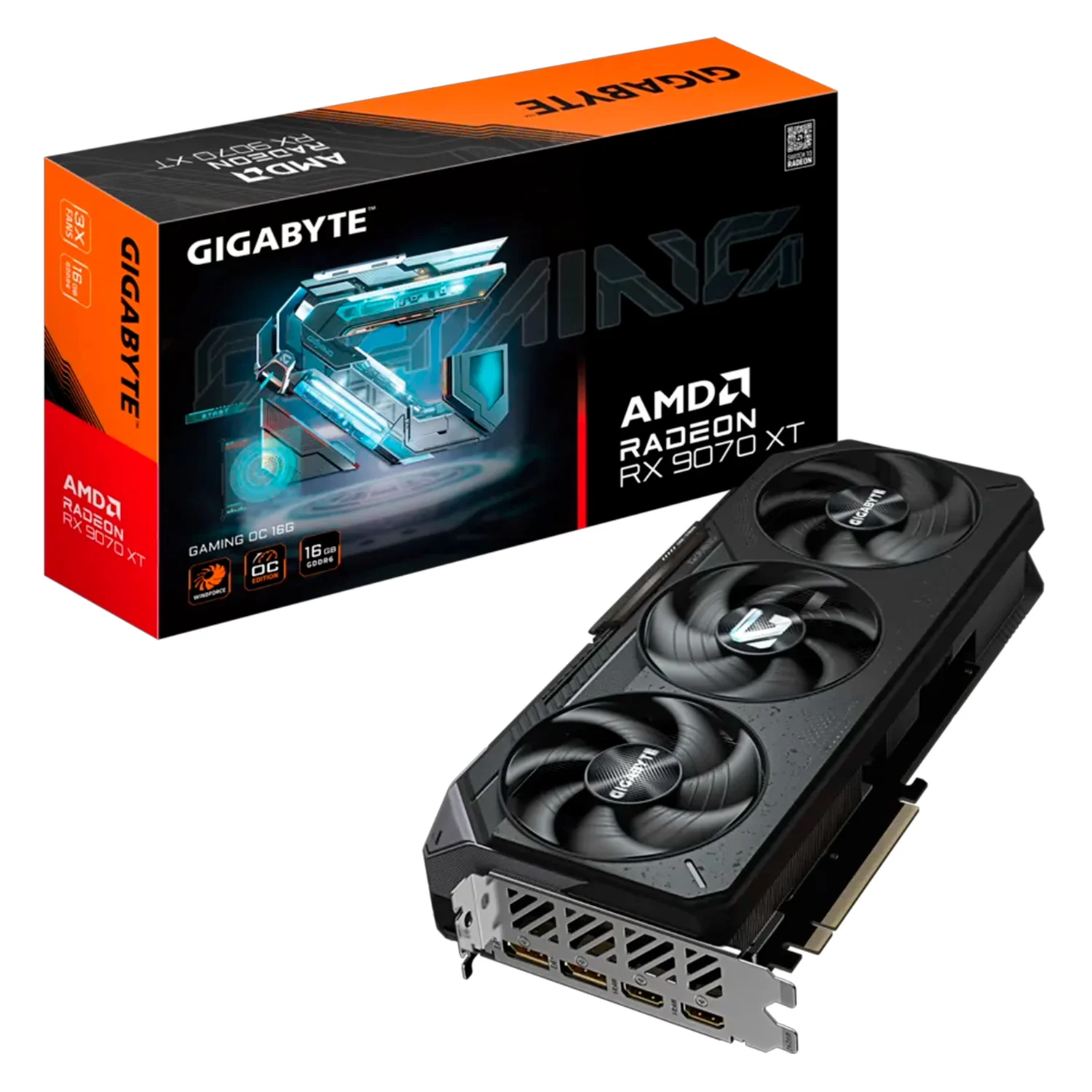 Placa de Vídeo Gigabyte AMD Radeon RX 9070XT 16GB GDDR6 - GV-R9070XTGAMLNG