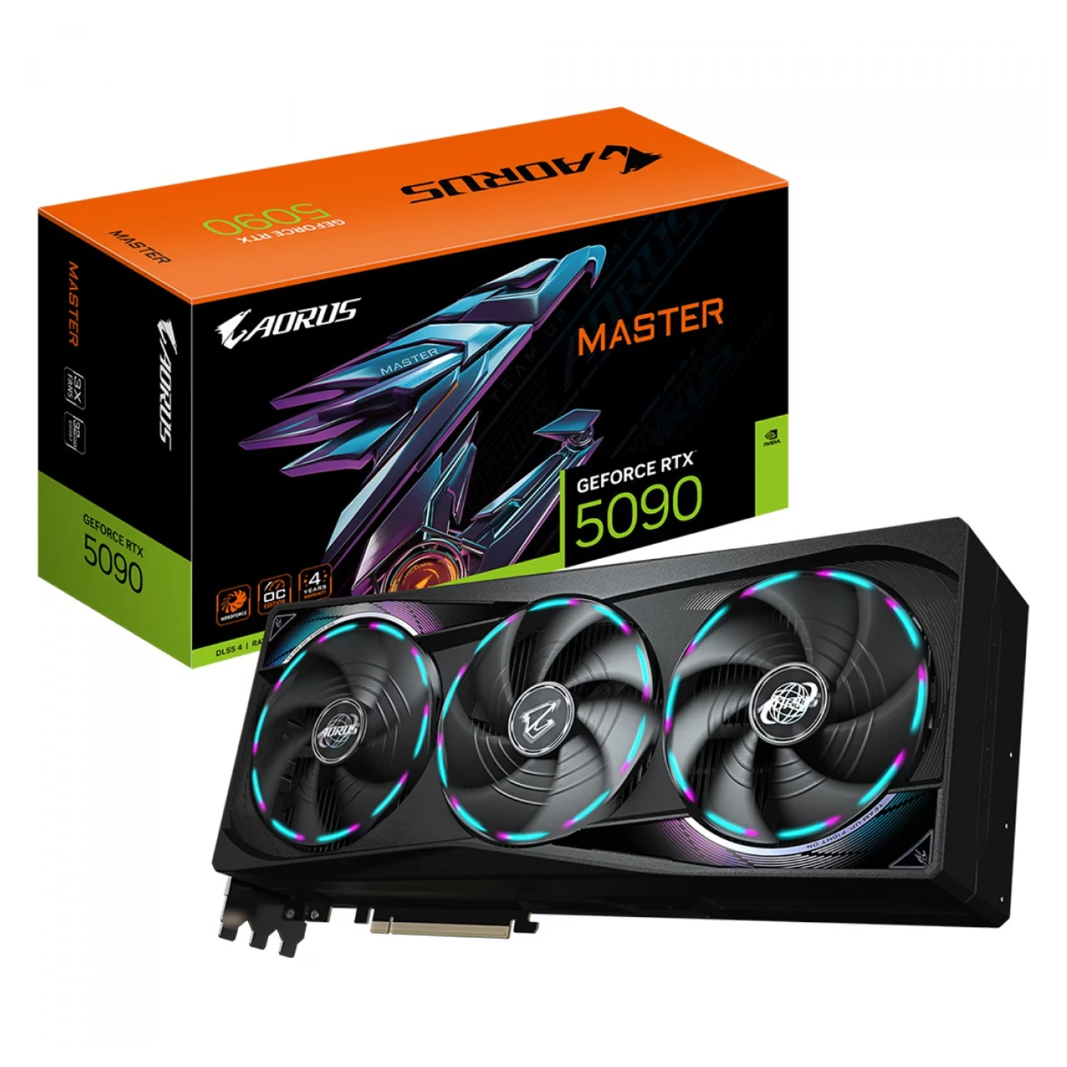 Placa de Vídeo Gigabyte Aorus Master NVIDIA GeForce RTX 5090 32GB GDDR7 - GV-N5090AORUS