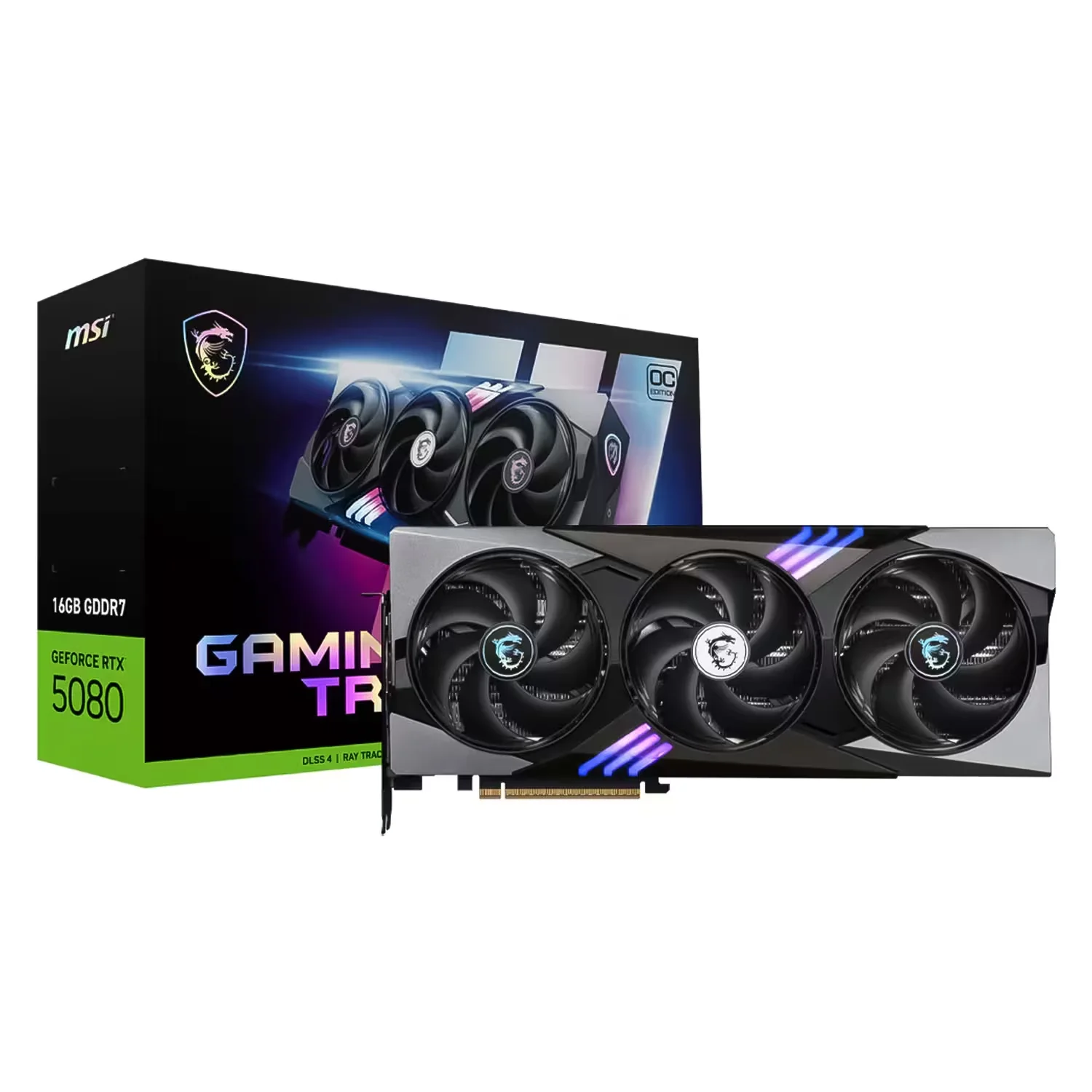 Placa de Vídeo MSI Gaming Trio OC NVIDIA GeForce RTX 5080 16GB GDDR7 - 912-V531