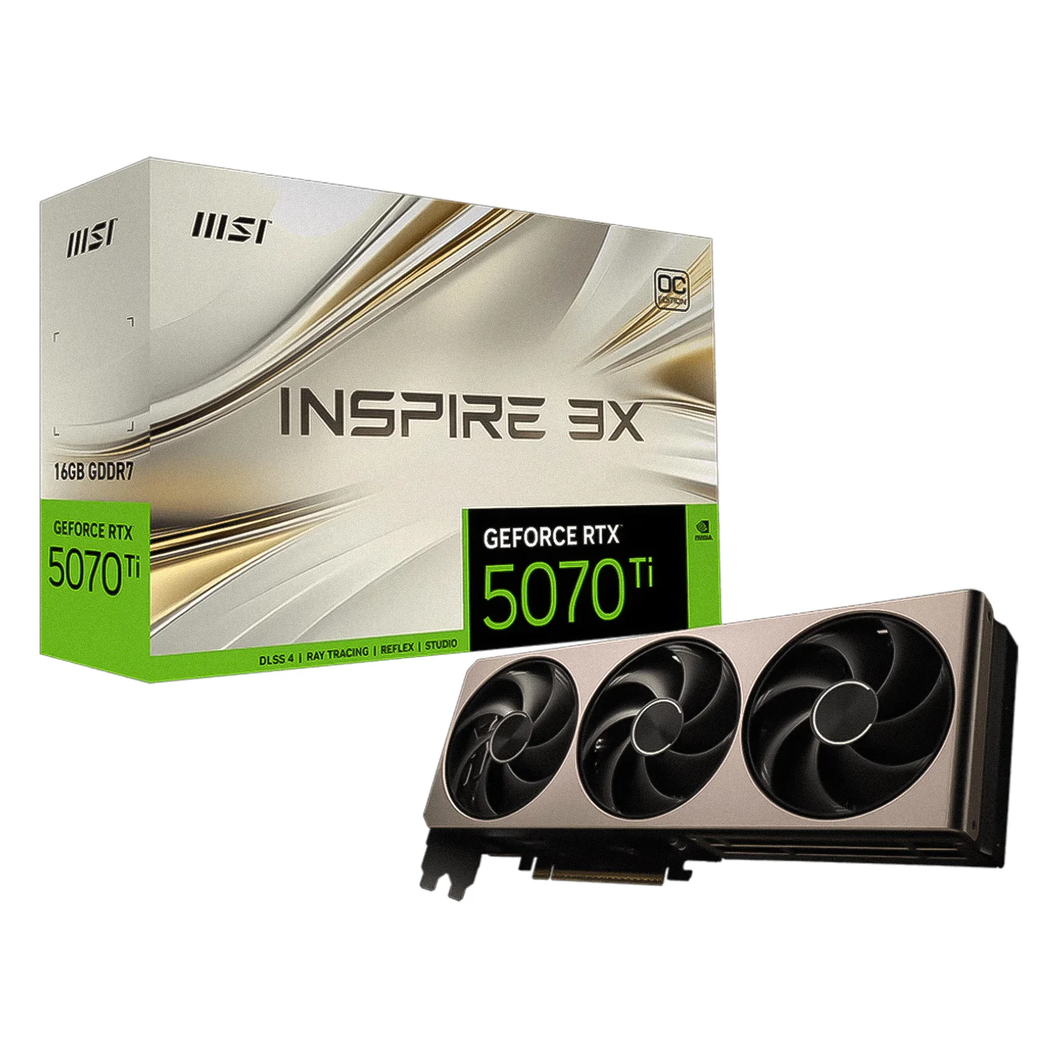 Placa de Vídeo MSI Inspire 3X OC NVIDIA GeForce RTX-5070Ti 16GB GDDR7
