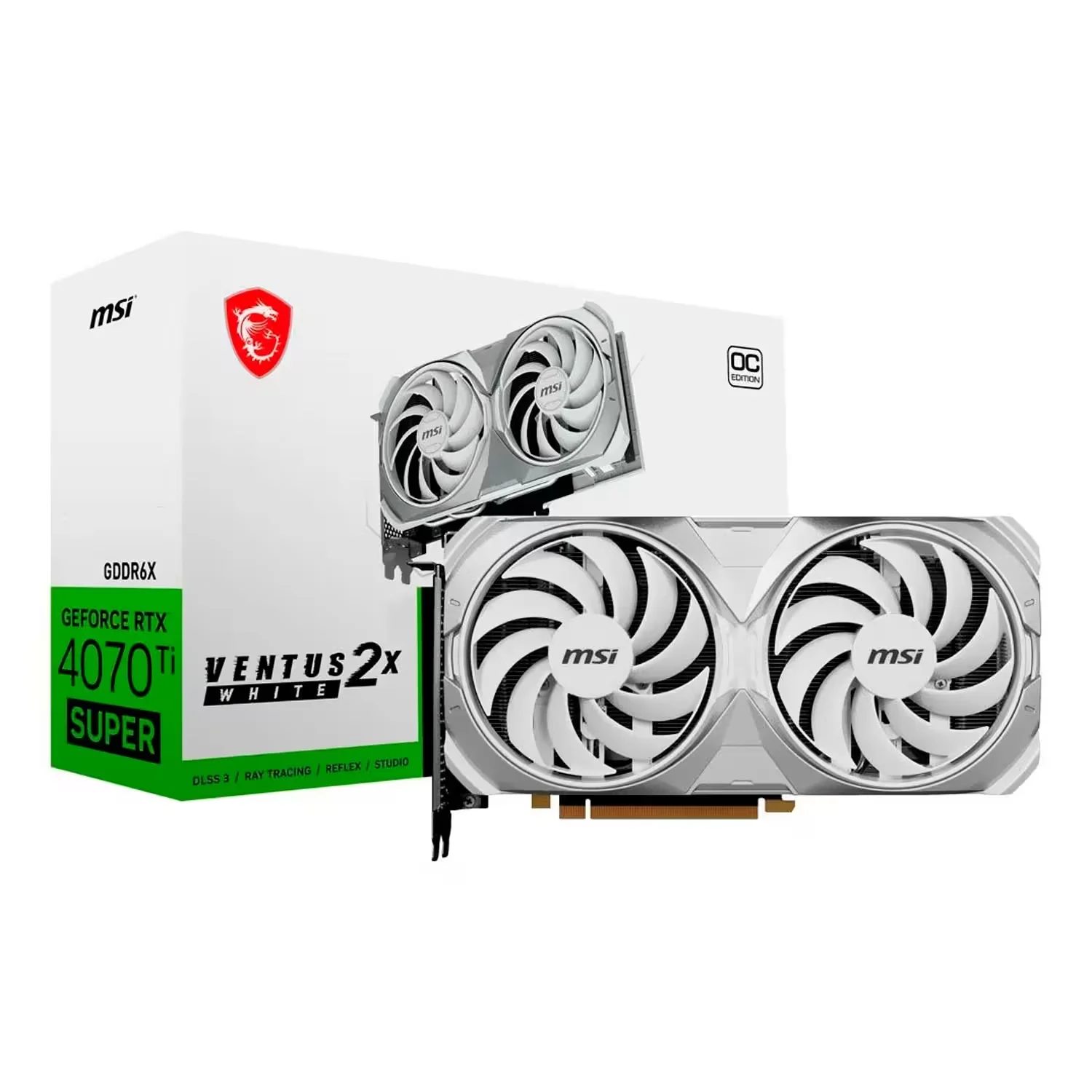 Placa de Vídeo MSI Ventus 2X OC NVIDIA GeForce RTX 4070Ti Super 16GB GDDR6 - 912-V513-629