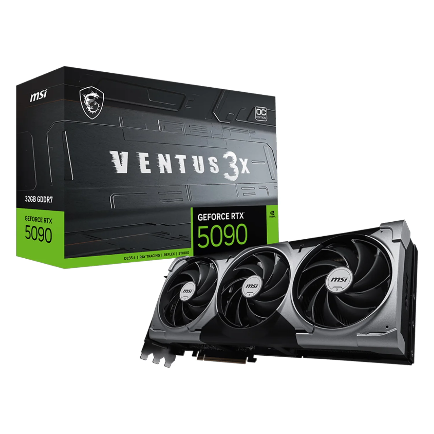 Placa de Vídeo MSI Ventus 3X OC NVIDIA GeForce RTX 5090 32GB GDDR7 - 912-V530