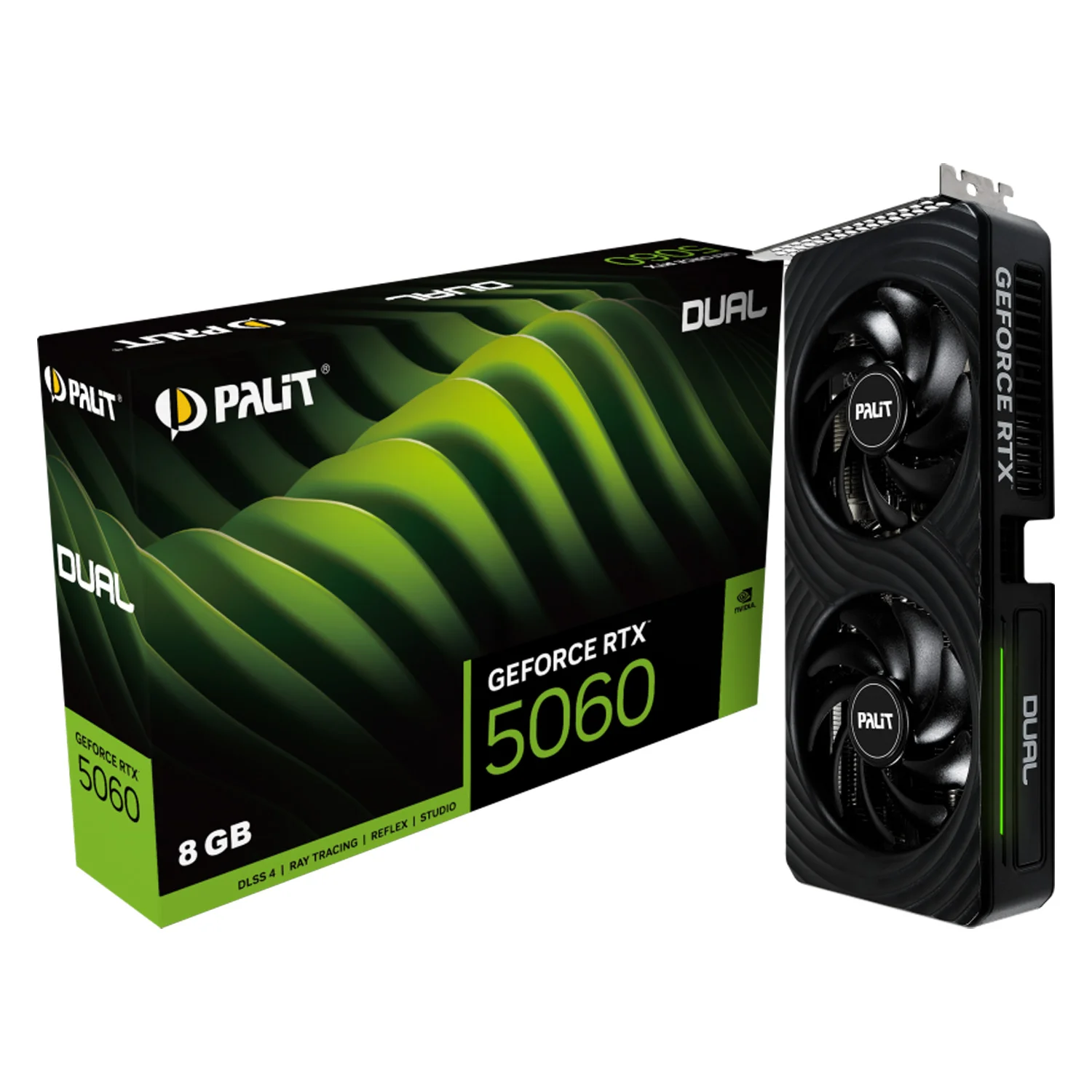 Placa de Vídeo Palit Dual NVIDIA GeForce RTX 5060 8GB GDDR7 - NE75060019P1-GB2063D