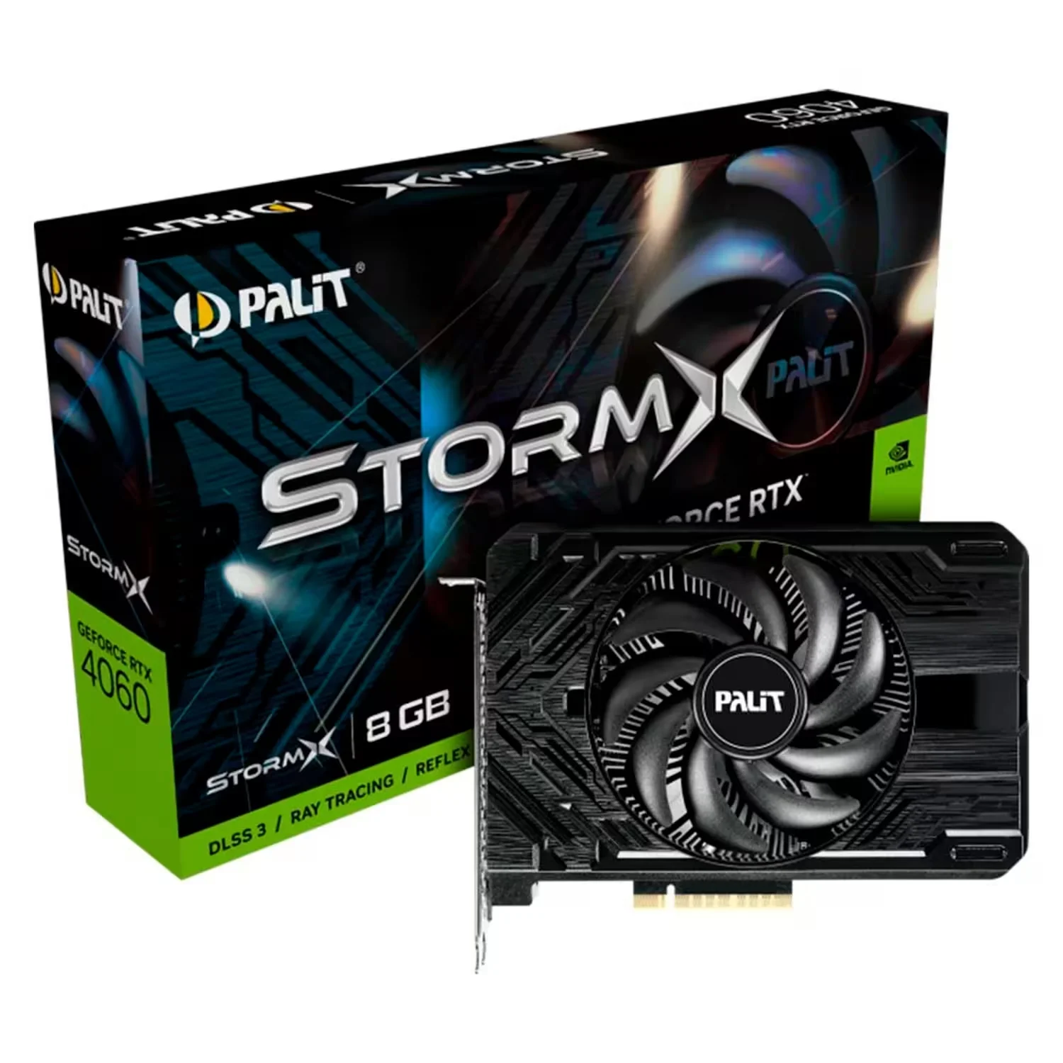 Placa de Video Palit NVIDIA GeForce RTX 4060 StormX 8GB GDDR6 - NE64060019P1-1070F