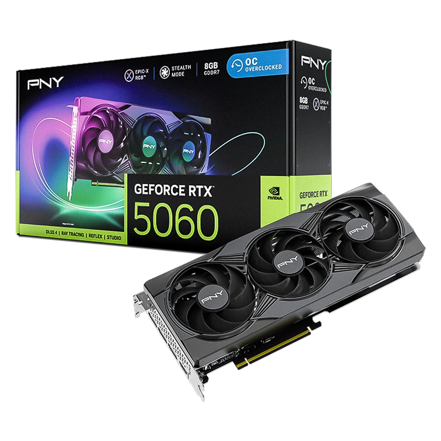 Placa de Video PNY Epic-X RGB OC NVIDIA GeForce RTX-5060 8GB GDDR7 - VCG50608TFXXPB1-O