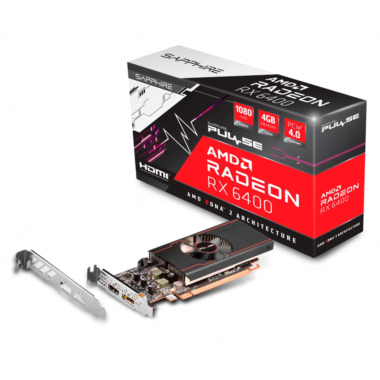 Placa de Vídeo Sapphire Pulse AMD Radeon RX-6400 4GB GDDR6 - 11315-01-20G