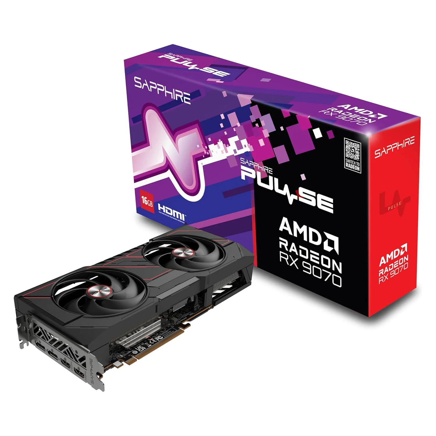 Placa de Vídeo Sapphire Pulse AMD Radeon RX-9070 16GB GDDR6 - 11349-03-20G