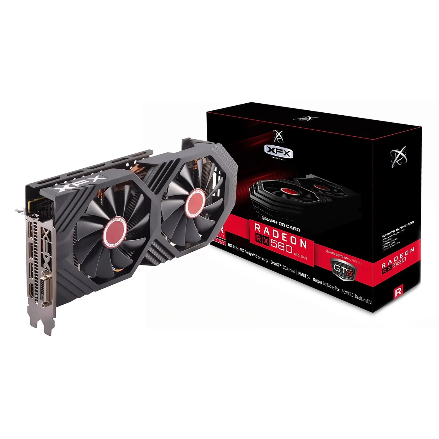 Placa de Vídeo XFX GTS XXX Edition AMD Radeon RX-580 8GB GDDR5 - RX-580S85DD6